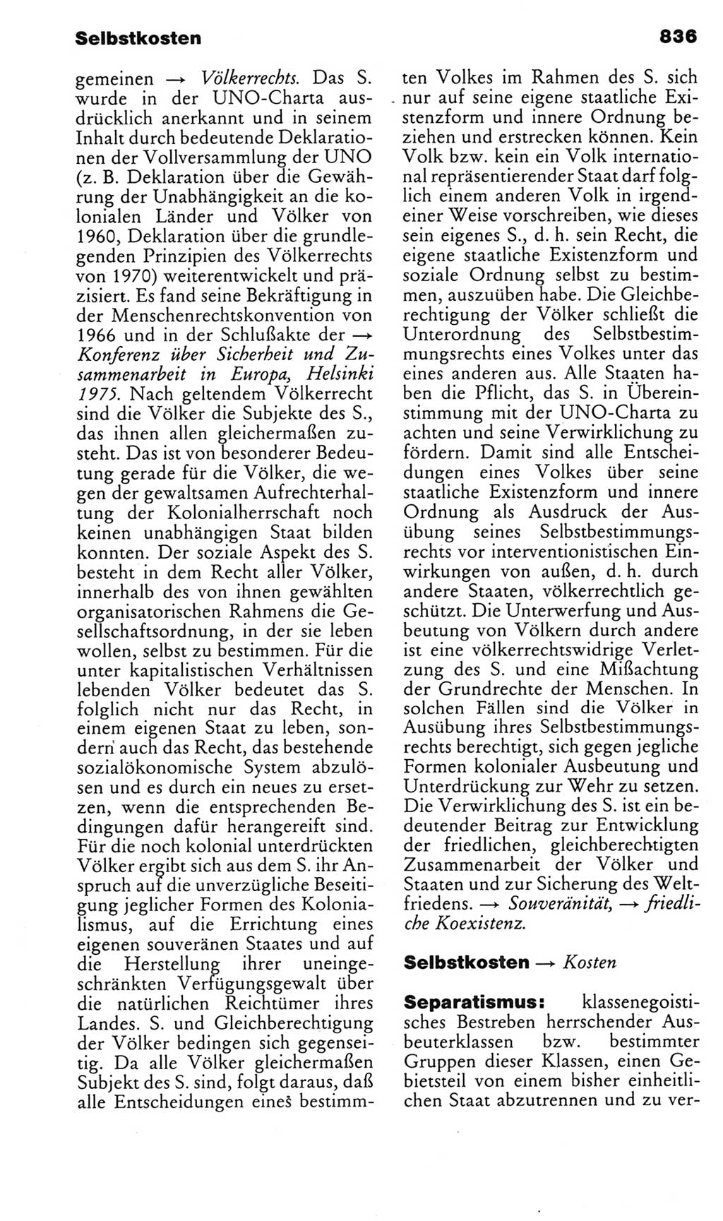 Kleines politisches Wörterbuch [Deutsche Demokratische Republik (DDR)] 1985, Seite 836 (Kl. pol. Wb. DDR 1985, S. 836)
