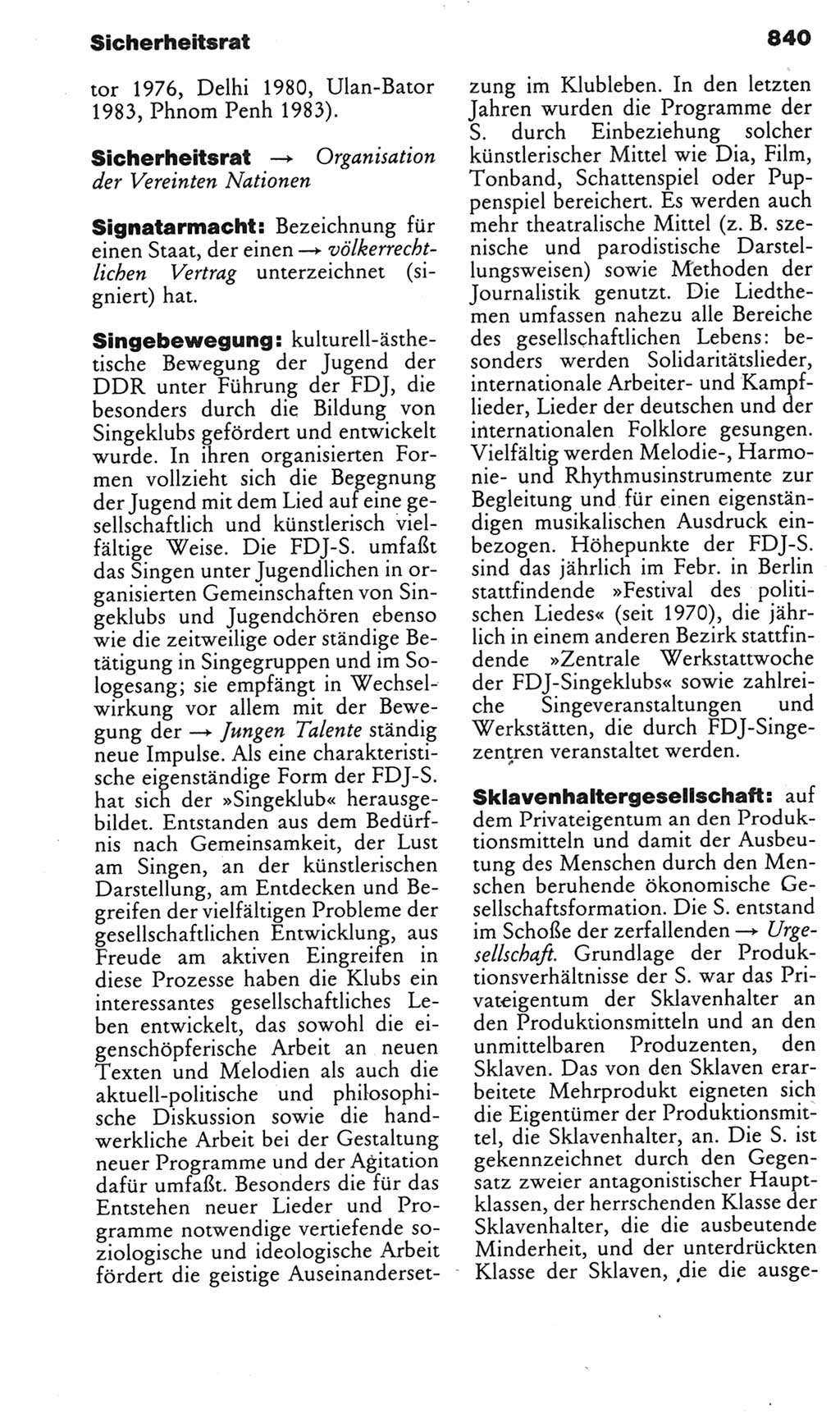 Kleines politisches Wörterbuch [Deutsche Demokratische Republik (DDR)] 1985, Seite 840 (Kl. pol. Wb. DDR 1985, S. 840)
