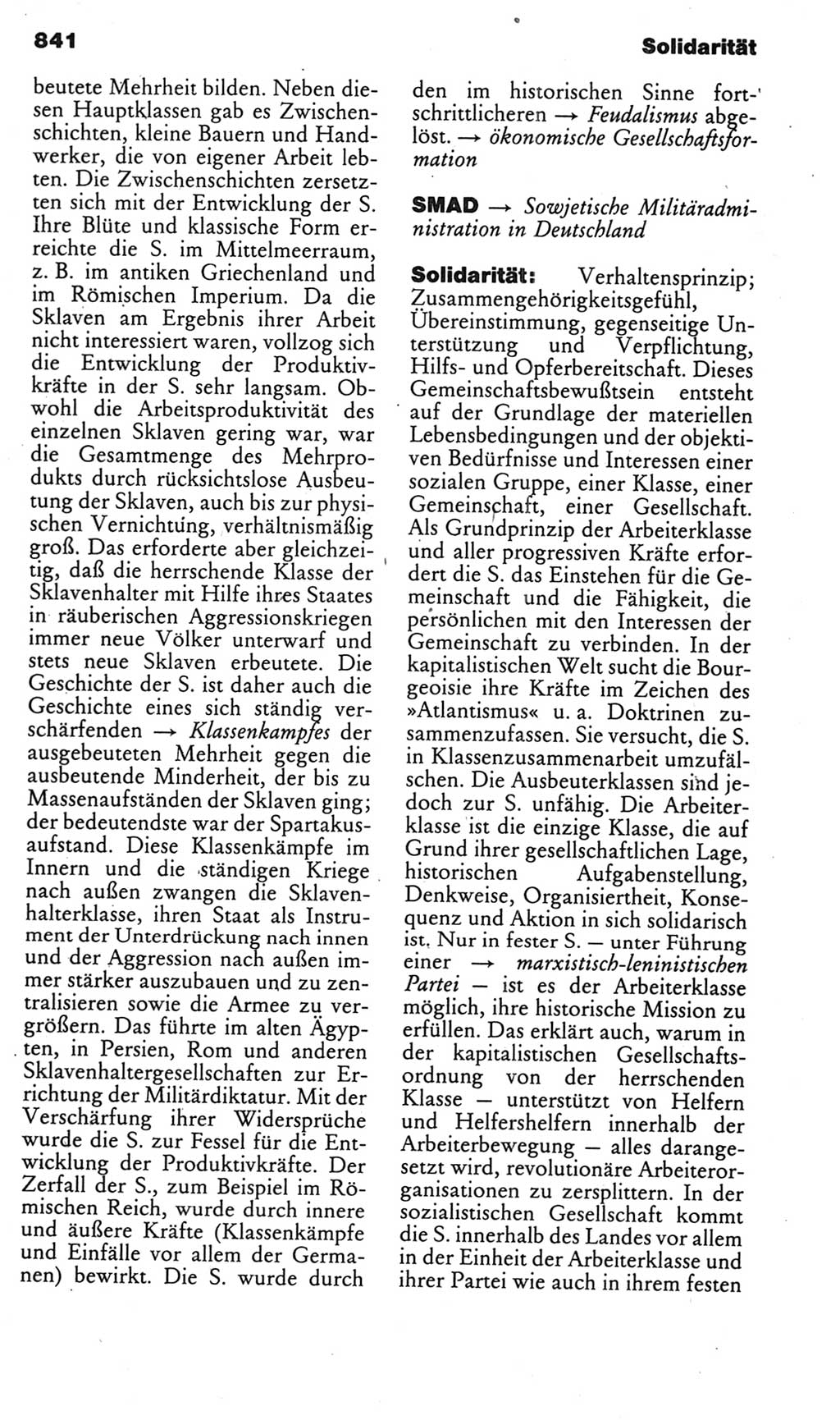 Kleines politisches Wörterbuch [Deutsche Demokratische Republik (DDR)] 1985, Seite 841 (Kl. pol. Wb. DDR 1985, S. 841)