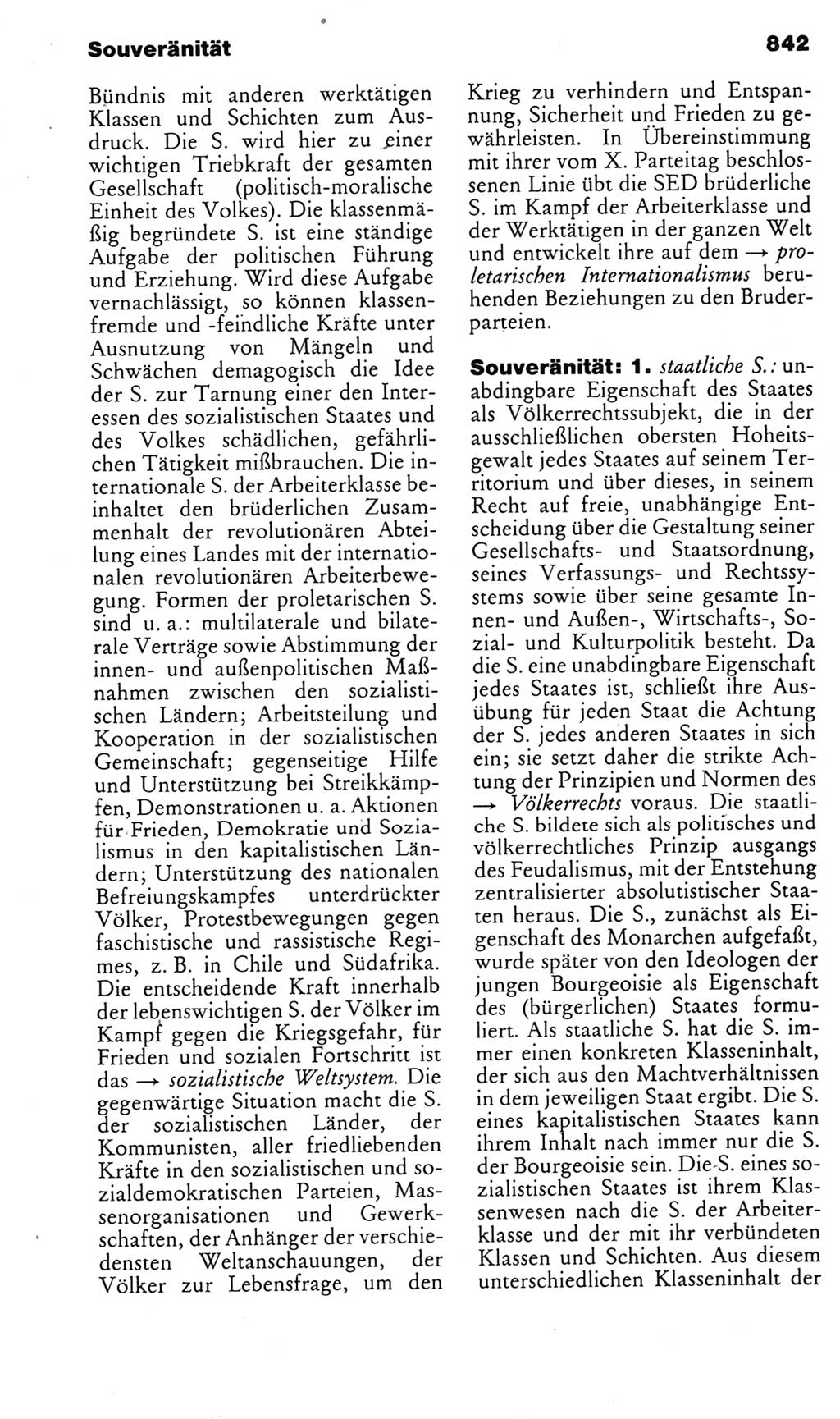 Kleines politisches Wörterbuch [Deutsche Demokratische Republik (DDR)] 1985, Seite 842 (Kl. pol. Wb. DDR 1985, S. 842)