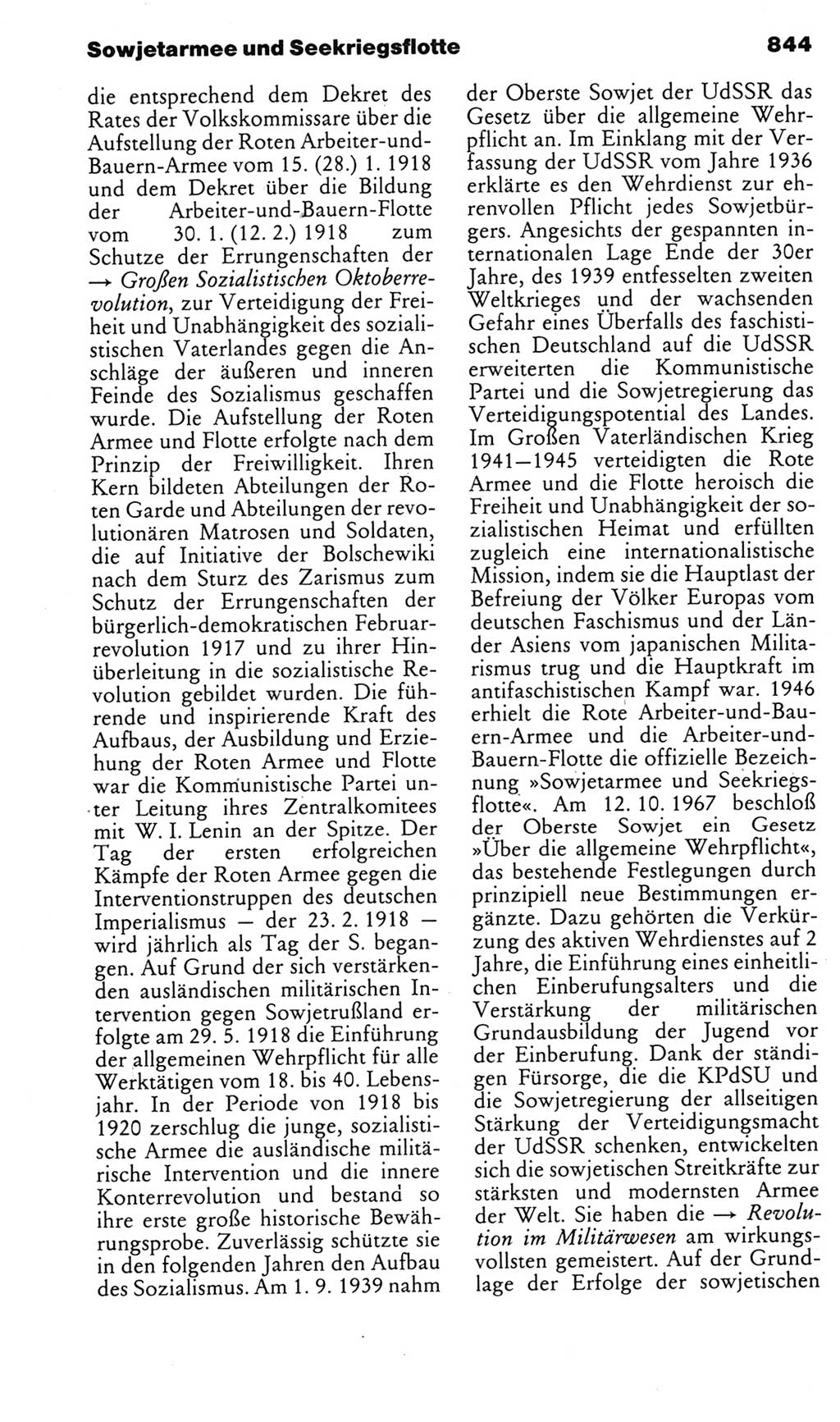 Kleines politisches Wörterbuch [Deutsche Demokratische Republik (DDR)] 1985, Seite 844 (Kl. pol. Wb. DDR 1985, S. 844)