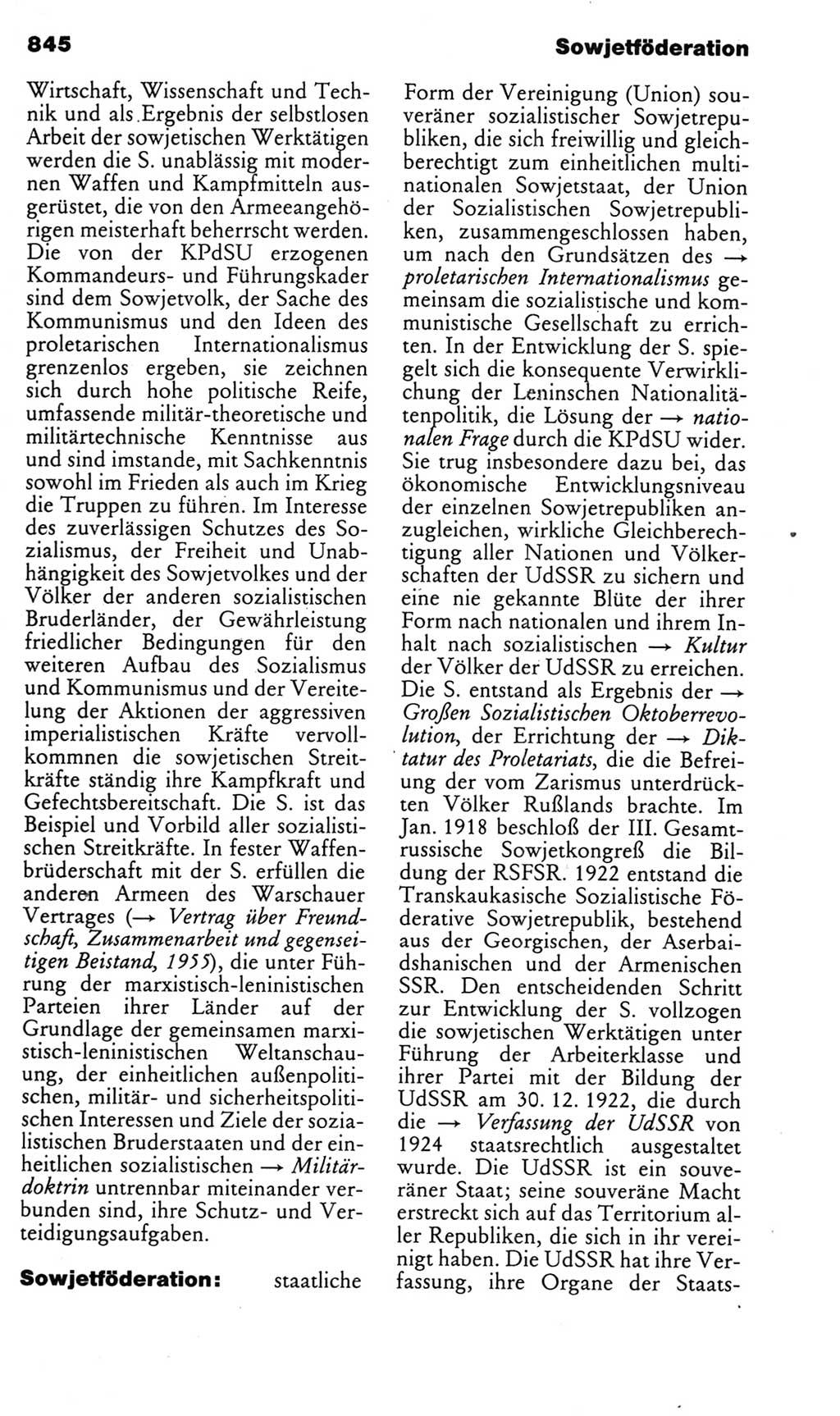 Kleines politisches Wörterbuch [Deutsche Demokratische Republik (DDR)] 1985, Seite 845 (Kl. pol. Wb. DDR 1985, S. 845)
