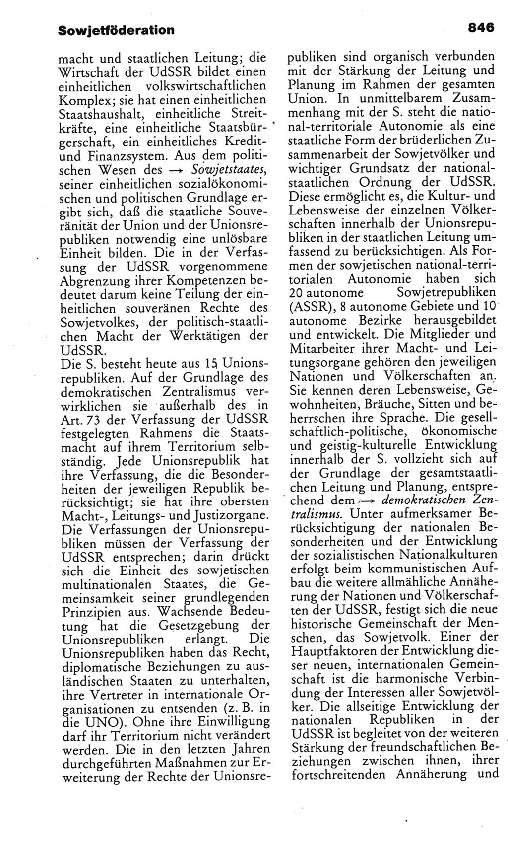Kleines politisches Wörterbuch [Deutsche Demokratische Republik (DDR)] 1985, Seite 846 (Kl. pol. Wb. DDR 1985, S. 846)
