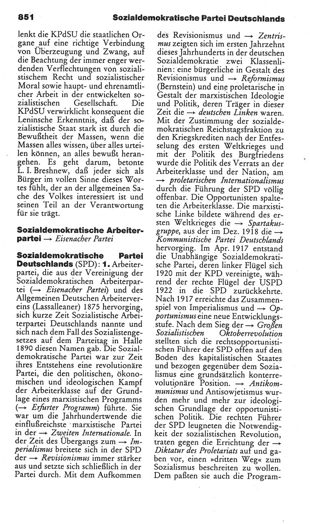 Kleines politisches Wörterbuch [Deutsche Demokratische Republik (DDR)] 1985, Seite 851 (Kl. pol. Wb. DDR 1985, S. 851)