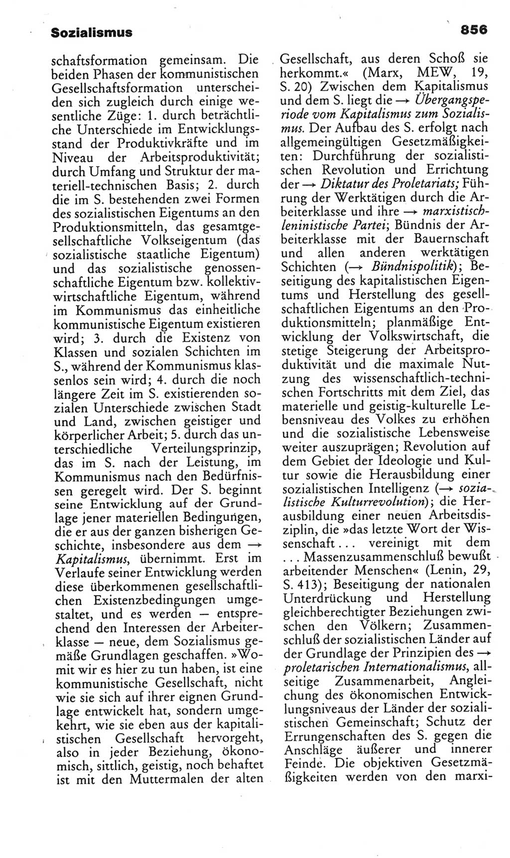 Kleines politisches Wörterbuch [Deutsche Demokratische Republik (DDR)] 1985, Seite 856 (Kl. pol. Wb. DDR 1985, S. 856)