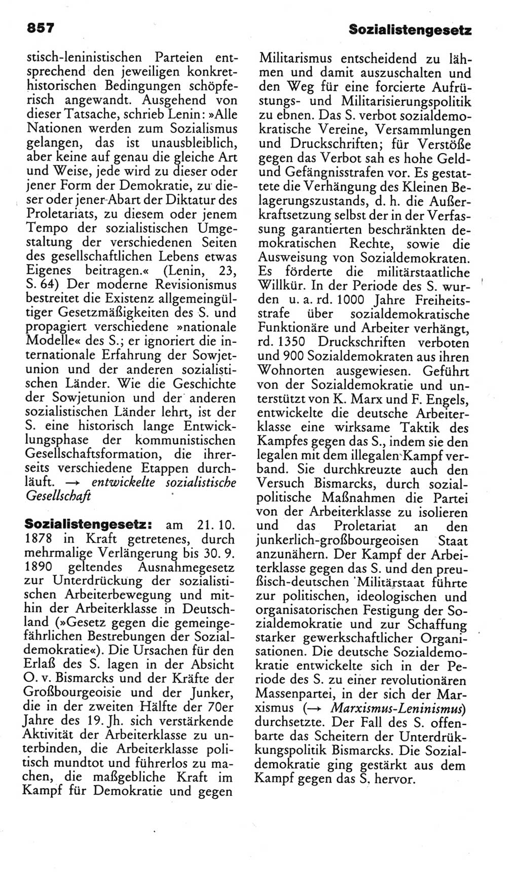 Kleines politisches Wörterbuch [Deutsche Demokratische Republik (DDR)] 1985, Seite 857 (Kl. pol. Wb. DDR 1985, S. 857)