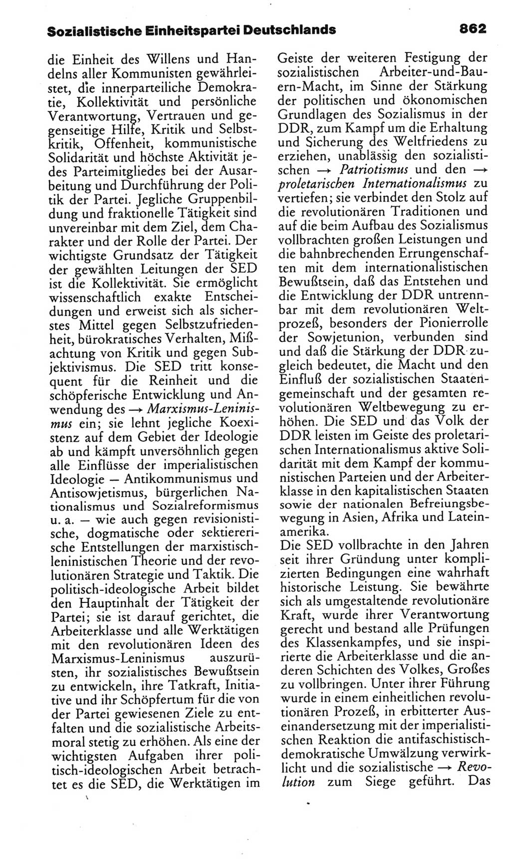 Kleines politisches Wörterbuch [Deutsche Demokratische Republik (DDR)] 1985, Seite 862 (Kl. pol. Wb. DDR 1985, S. 862)