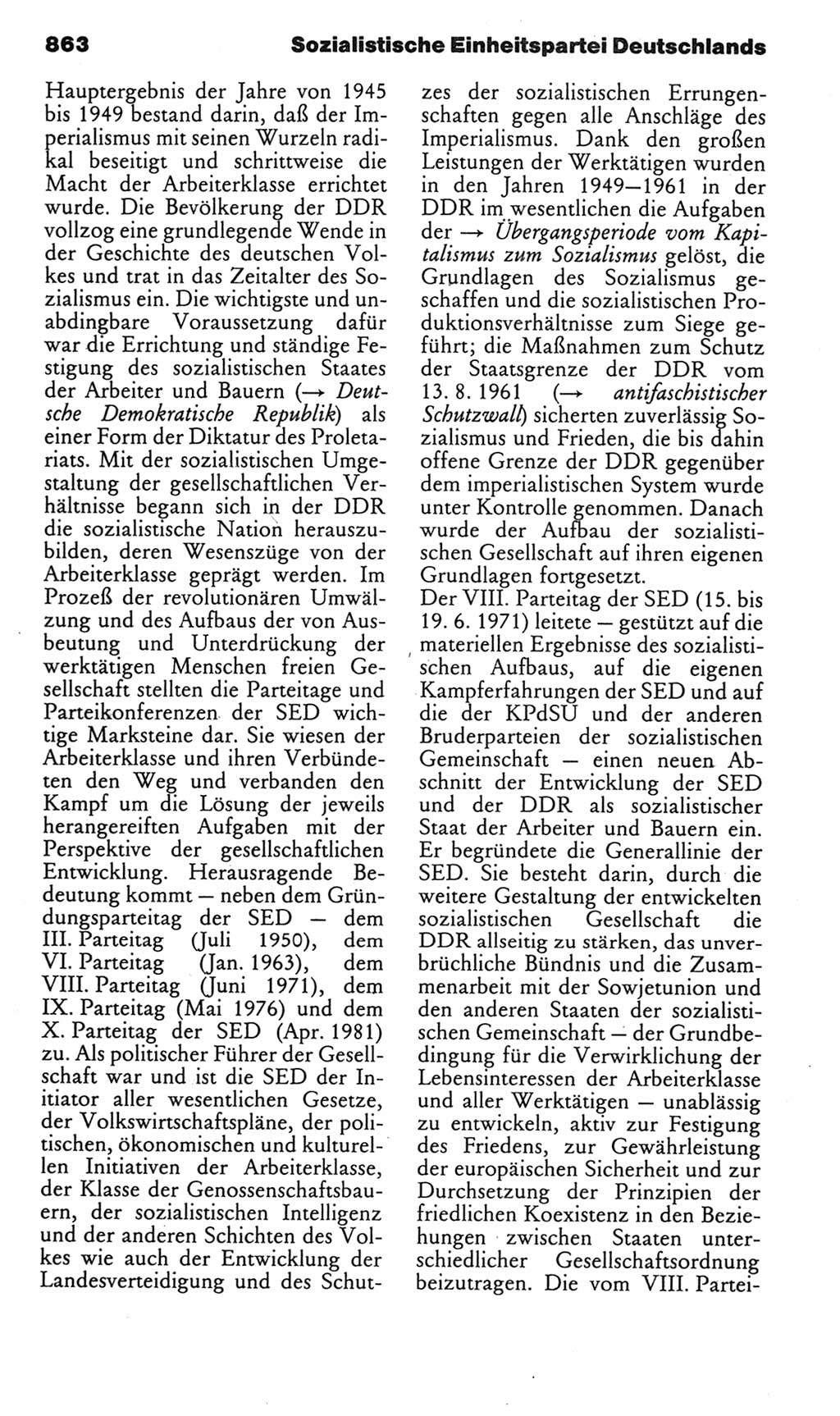 Kleines politisches Wörterbuch [Deutsche Demokratische Republik (DDR)] 1985, Seite 863 (Kl. pol. Wb. DDR 1985, S. 863)