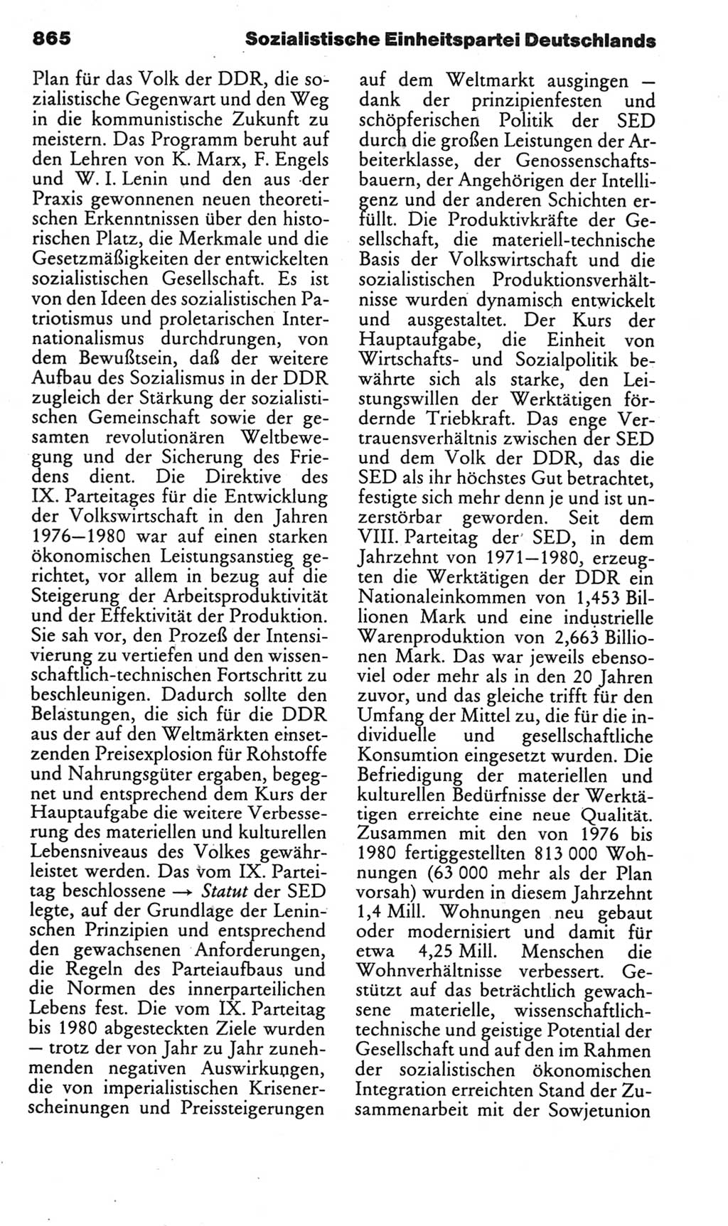 Kleines politisches Wörterbuch [Deutsche Demokratische Republik (DDR)] 1985, Seite 865 (Kl. pol. Wb. DDR 1985, S. 865)