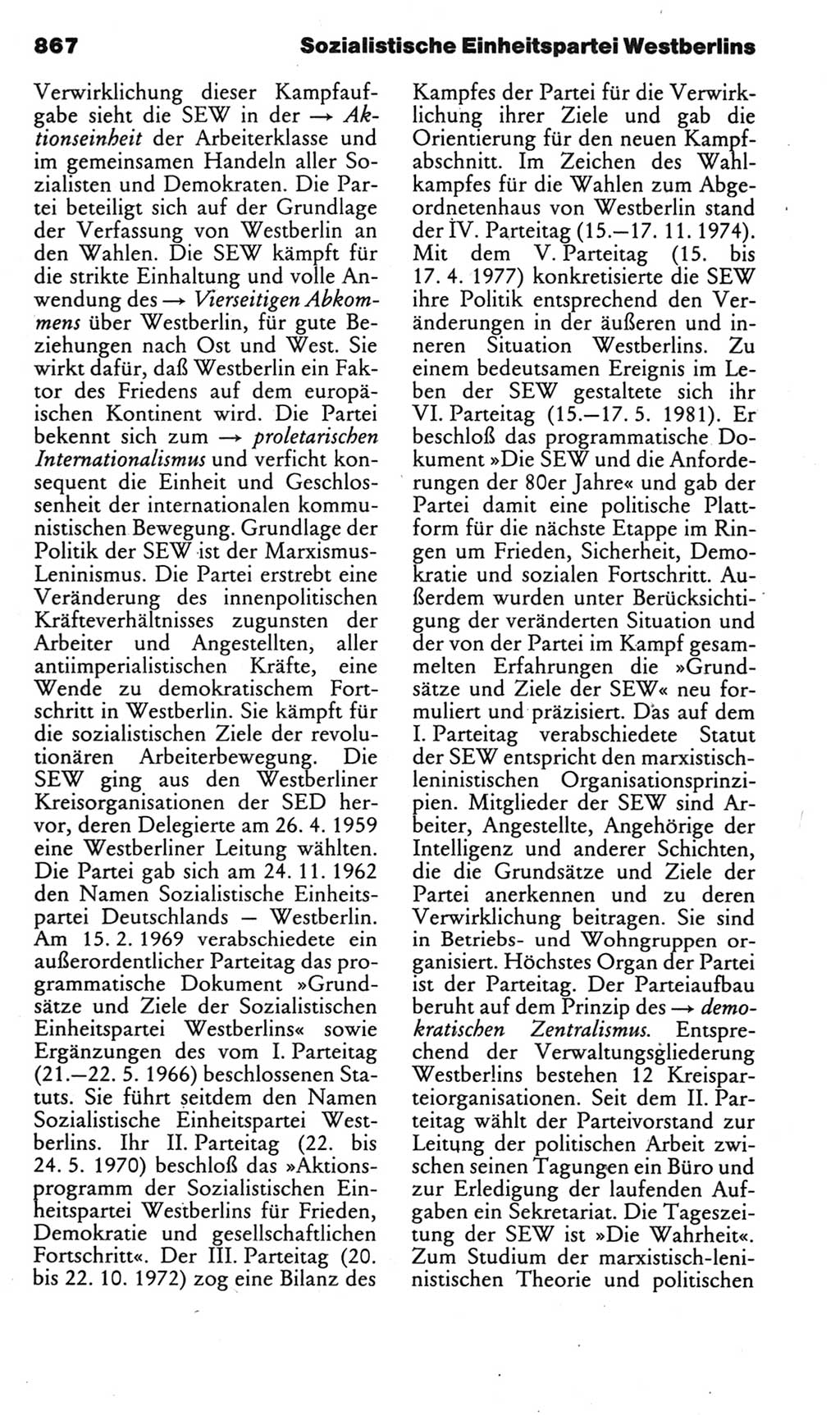 Kleines politisches Wörterbuch [Deutsche Demokratische Republik (DDR)] 1985, Seite 867 (Kl. pol. Wb. DDR 1985, S. 867)