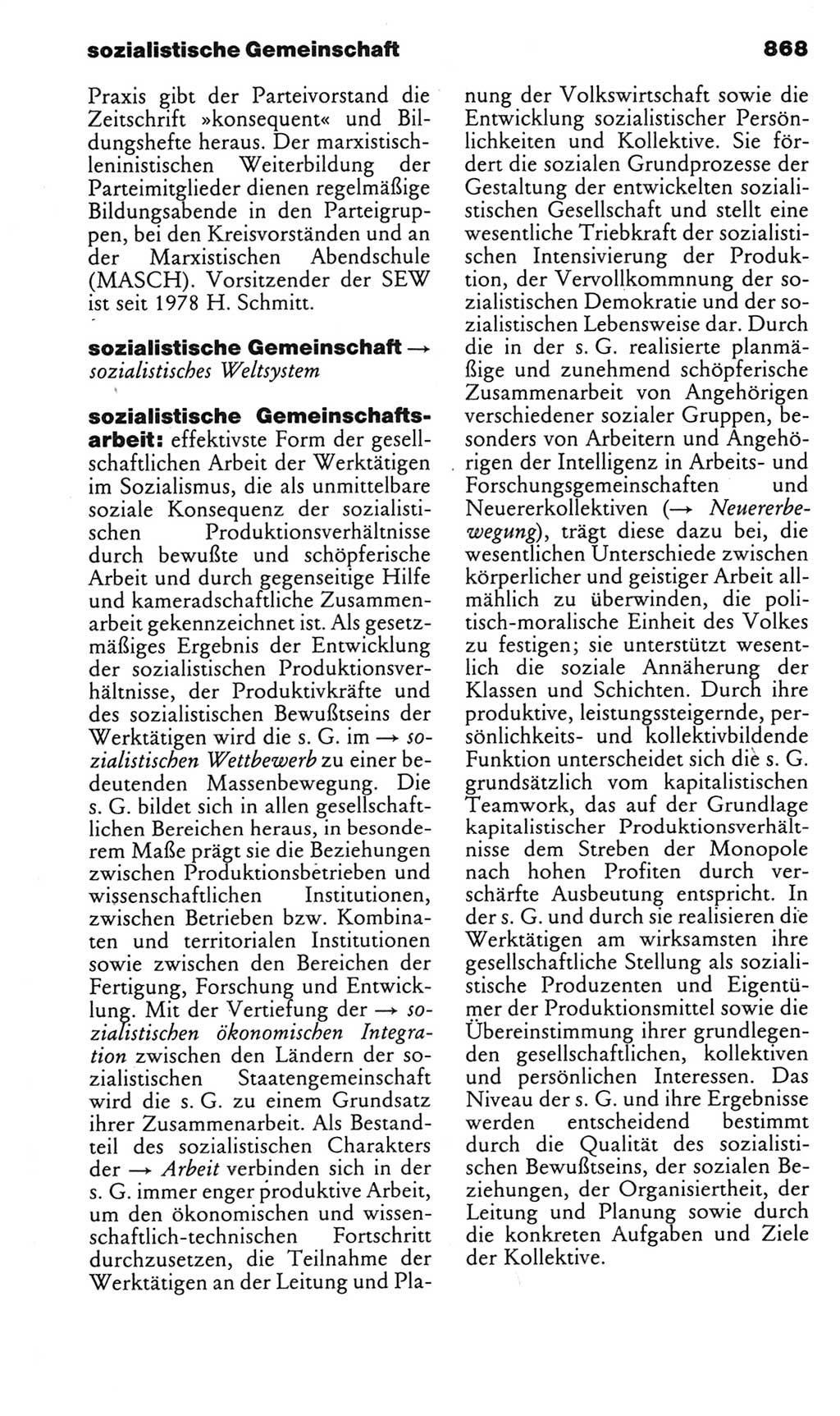Kleines politisches Wörterbuch [Deutsche Demokratische Republik (DDR)] 1985, Seite 868 (Kl. pol. Wb. DDR 1985, S. 868)