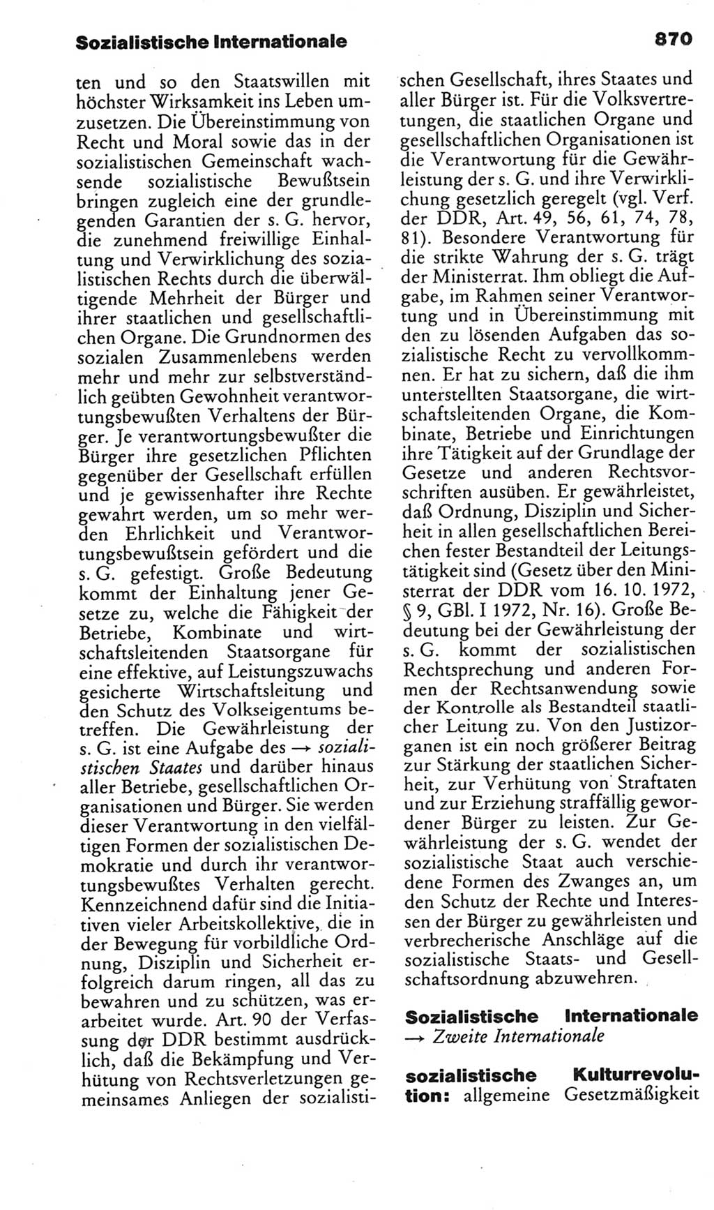 Kleines politisches Wörterbuch [Deutsche Demokratische Republik (DDR)] 1985, Seite 870 (Kl. pol. Wb. DDR 1985, S. 870)