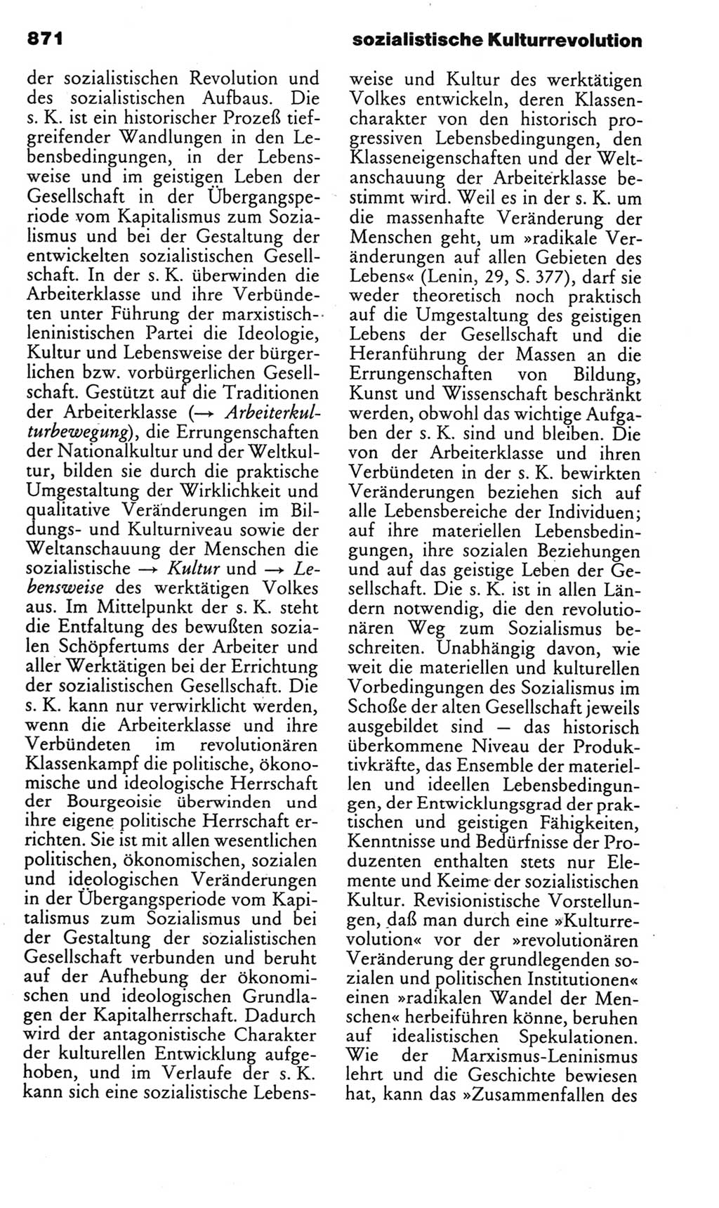 Kleines politisches Wörterbuch [Deutsche Demokratische Republik (DDR)] 1985, Seite 871 (Kl. pol. Wb. DDR 1985, S. 871)