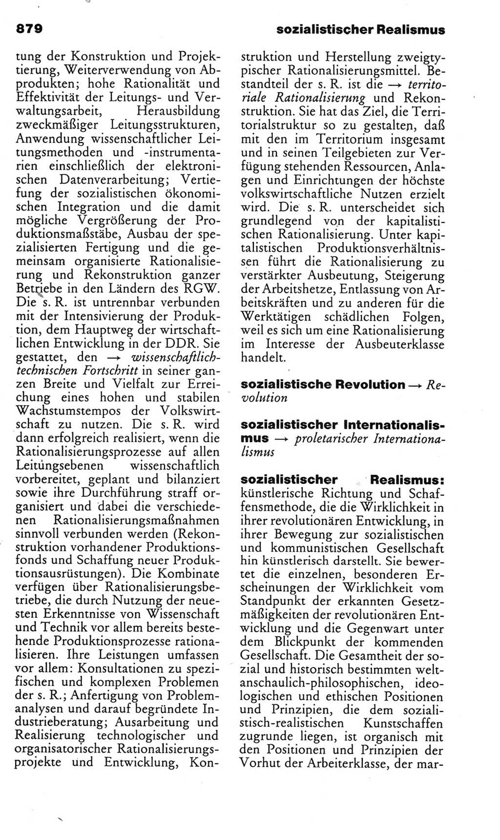 Kleines politisches Wörterbuch [Deutsche Demokratische Republik (DDR)] 1985, Seite 879 (Kl. pol. Wb. DDR 1985, S. 879)