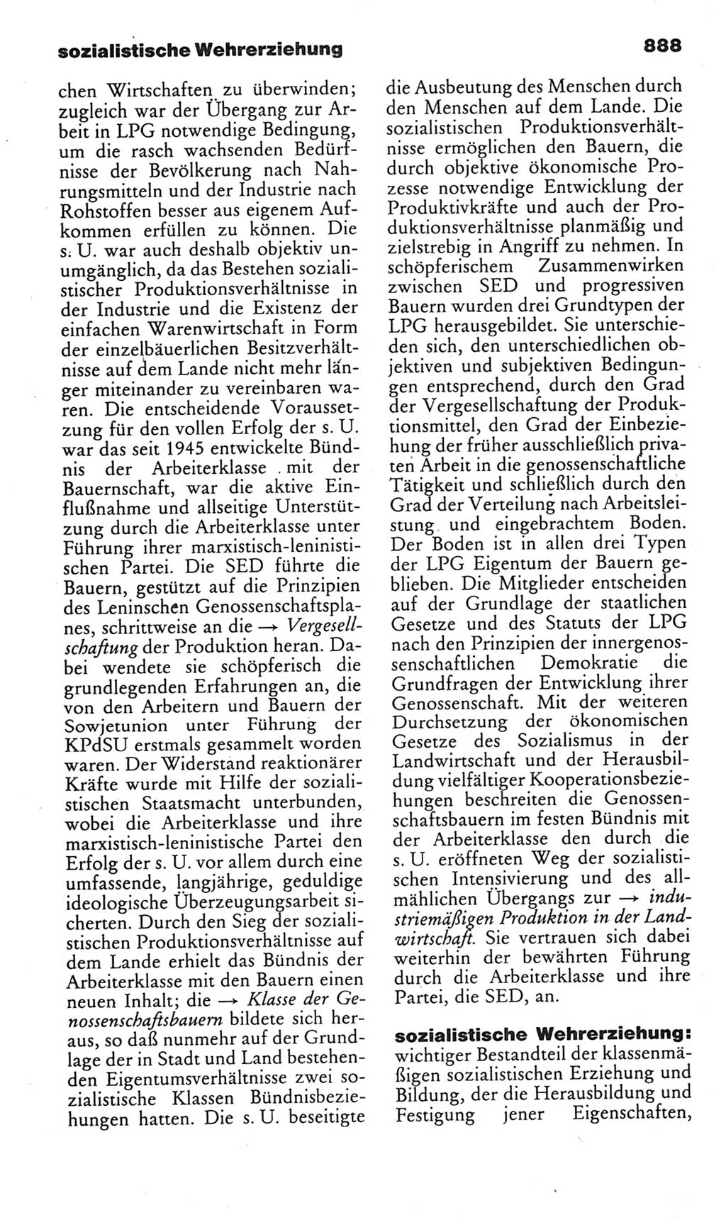 Kleines politisches Wörterbuch [Deutsche Demokratische Republik (DDR)] 1985, Seite 888 (Kl. pol. Wb. DDR 1985, S. 888)