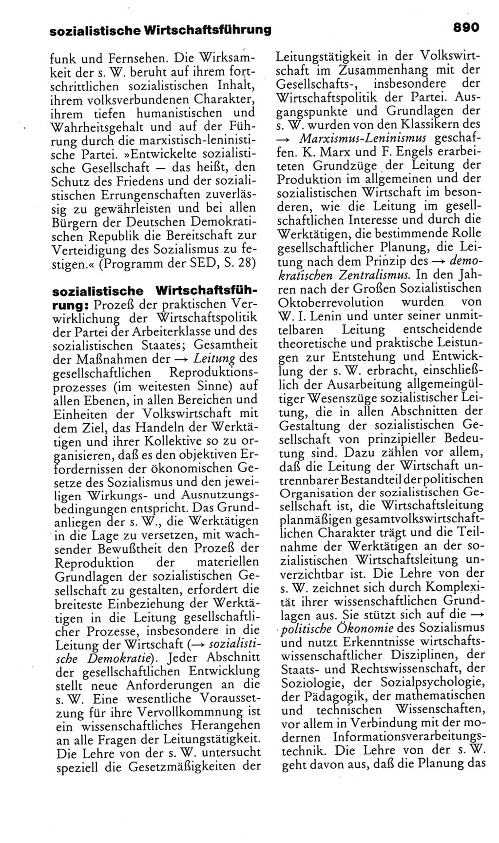 Kleines politisches Wörterbuch [Deutsche Demokratische Republik (DDR)] 1985, Seite 890 (Kl. pol. Wb. DDR 1985, S. 890)