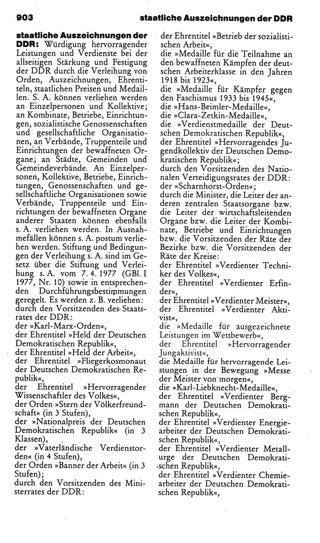 Kleines politisches Wörterbuch [Deutsche Demokratische Republik (DDR)] 1985, Seite 903 (Kl. pol. Wb. DDR 1985, S. 903)