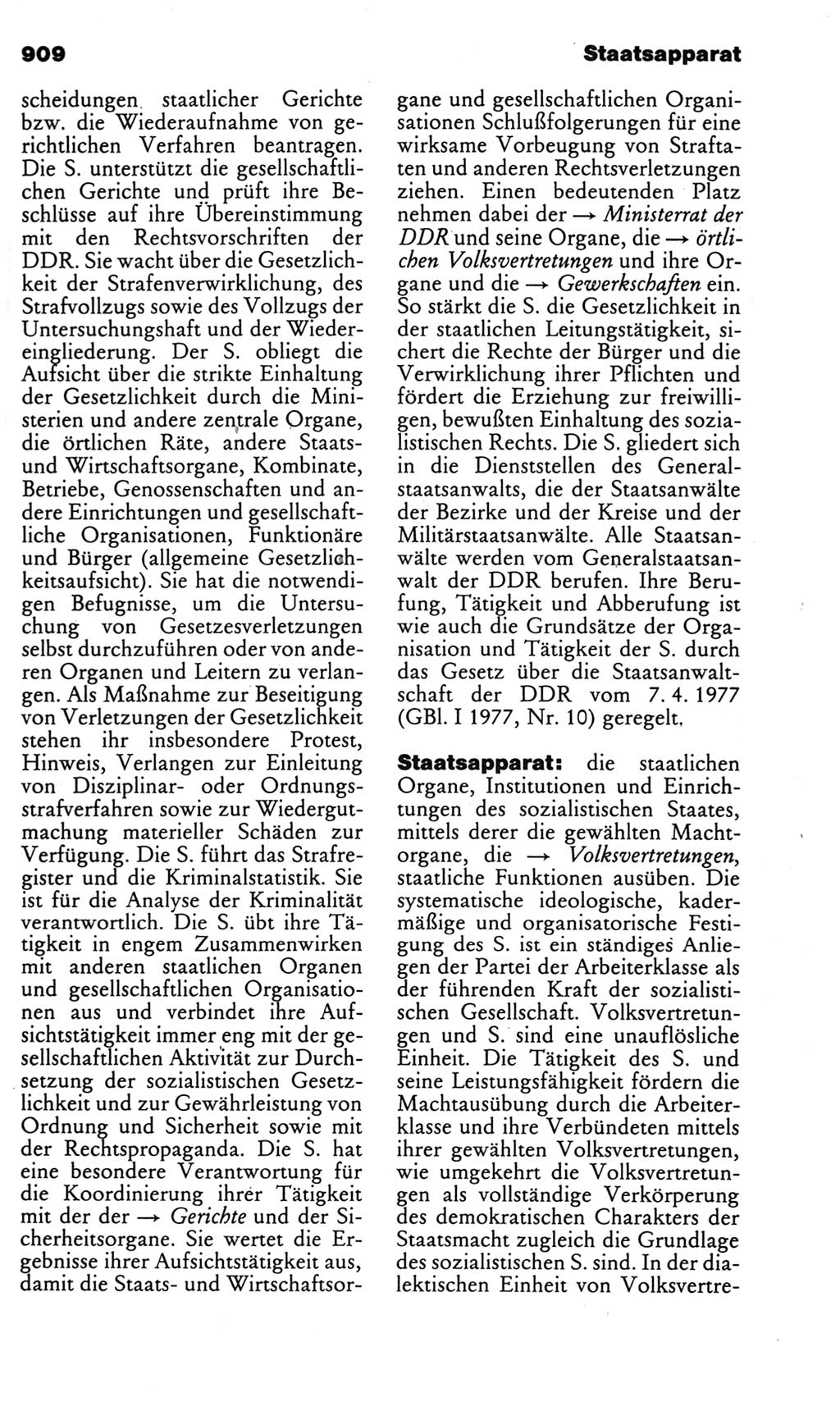 Kleines politisches Wörterbuch [Deutsche Demokratische Republik (DDR)] 1985, Seite 909 (Kl. pol. Wb. DDR 1985, S. 909)