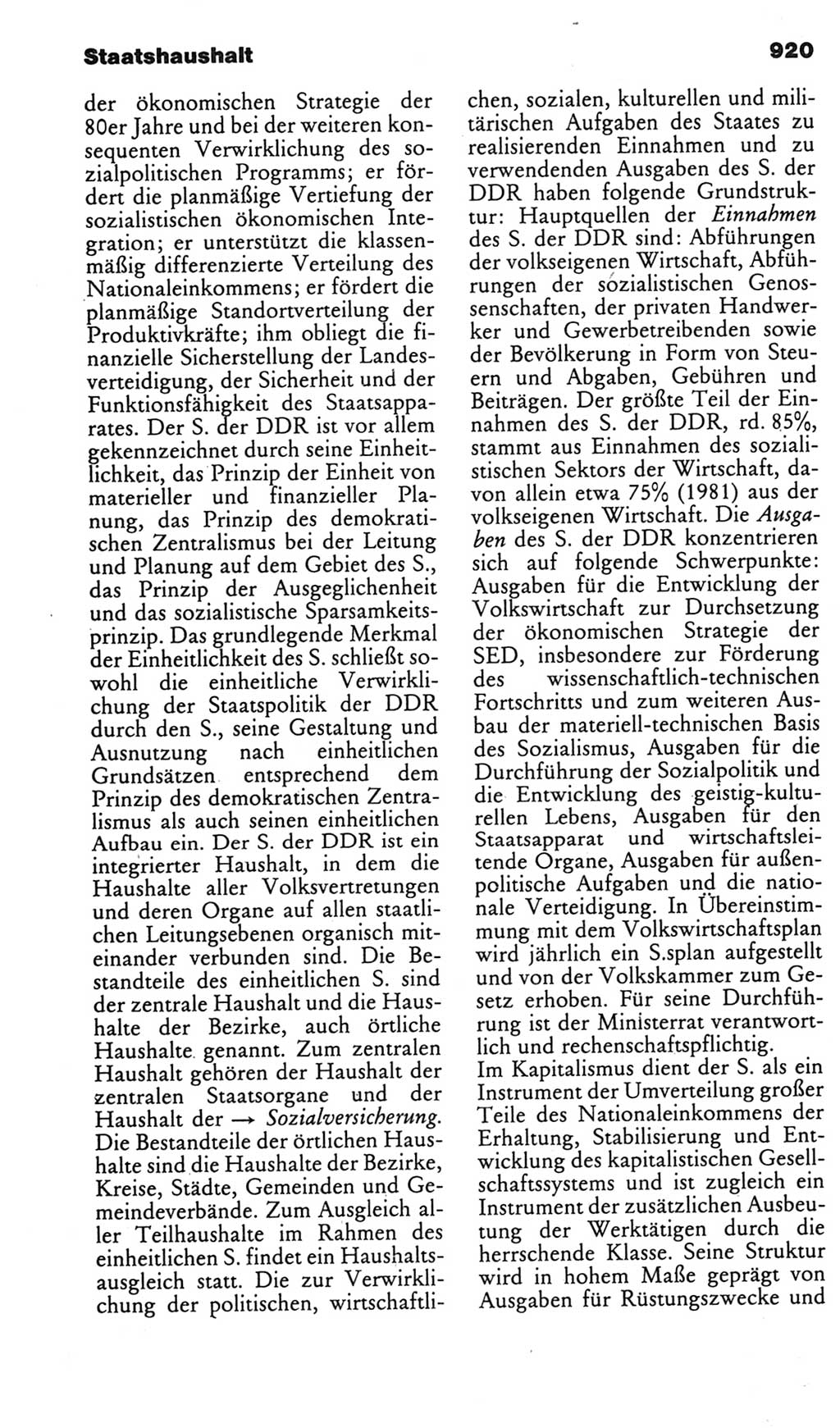 Kleines politisches Wörterbuch [Deutsche Demokratische Republik (DDR)] 1985, Seite 920 (Kl. pol. Wb. DDR 1985, S. 920)