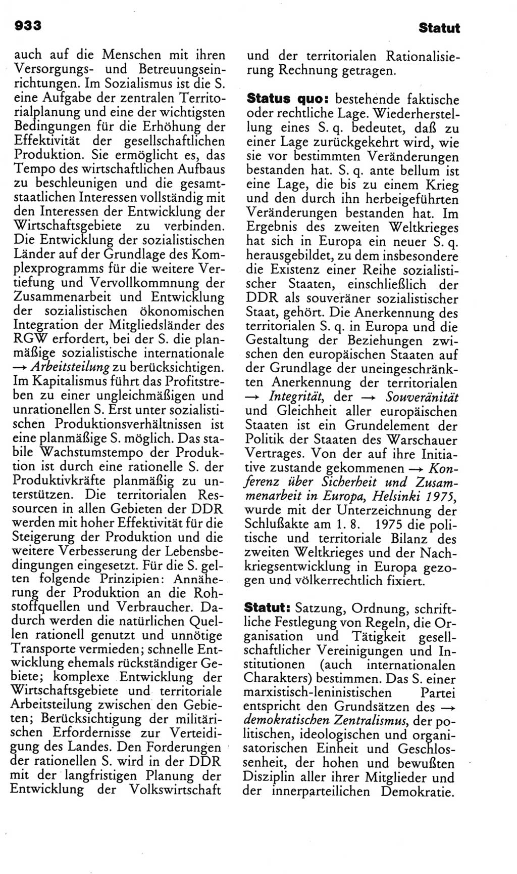 Kleines politisches Wörterbuch [Deutsche Demokratische Republik (DDR)] 1985, Seite 933 (Kl. pol. Wb. DDR 1985, S. 933)