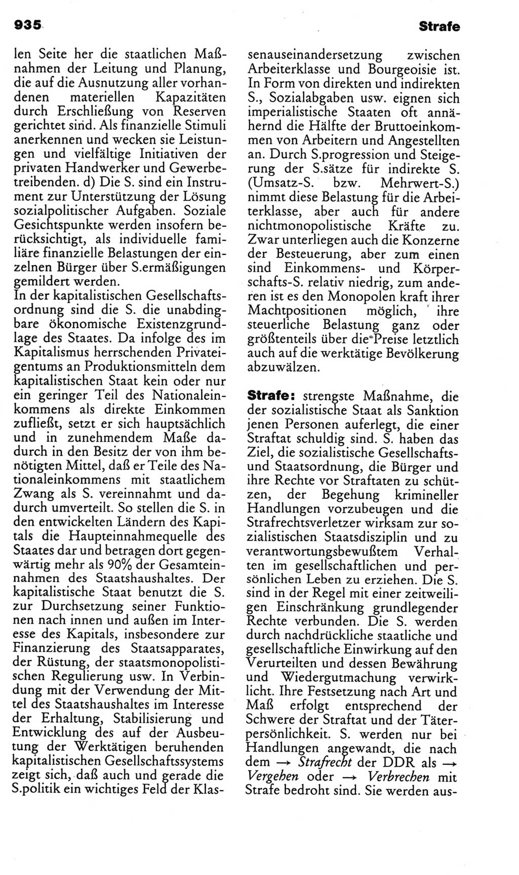 Kleines politisches Wörterbuch [Deutsche Demokratische Republik (DDR)] 1985, Seite 935 (Kl. pol. Wb. DDR 1985, S. 935)