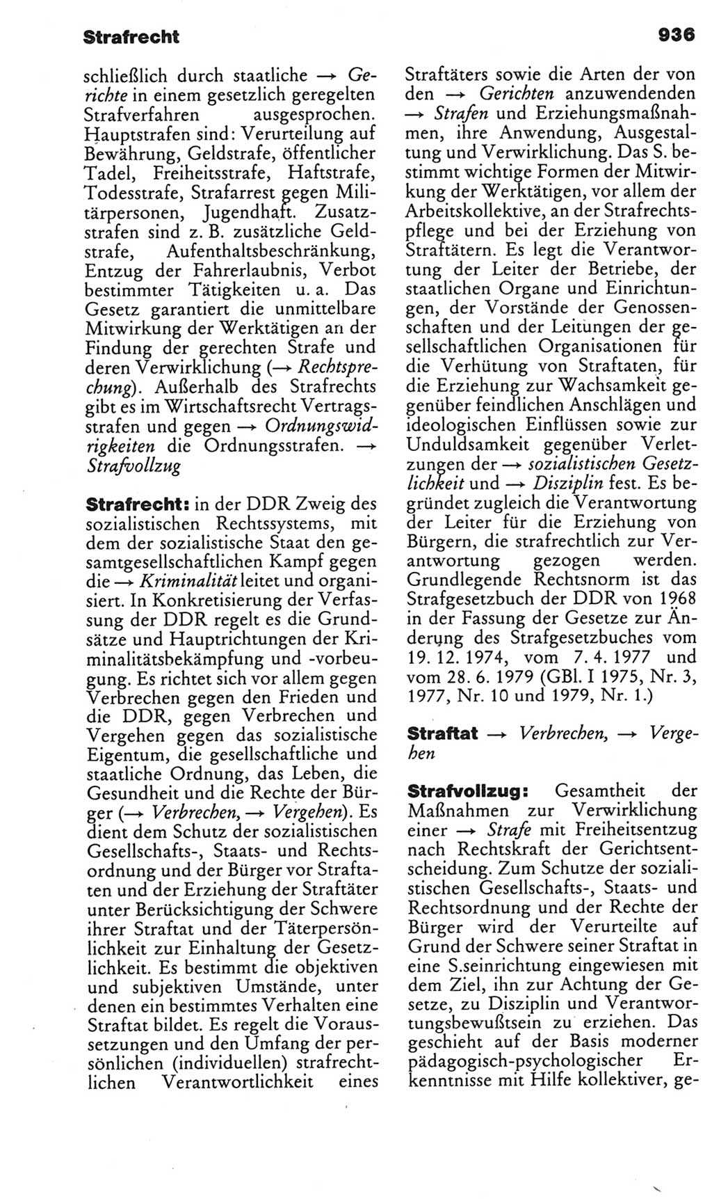 Kleines politisches Wörterbuch [Deutsche Demokratische Republik (DDR)] 1985, Seite 936 (Kl. pol. Wb. DDR 1985, S. 936)