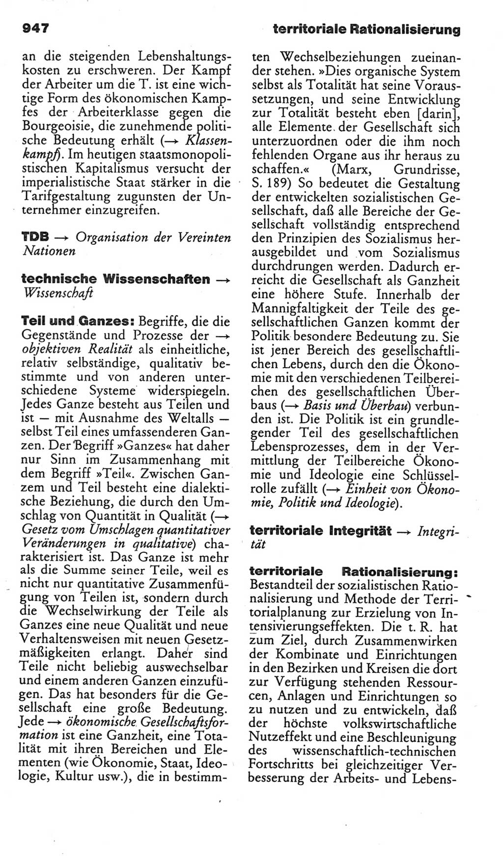 Kleines politisches Wörterbuch [Deutsche Demokratische Republik (DDR)] 1985, Seite 947 (Kl. pol. Wb. DDR 1985, S. 947)
