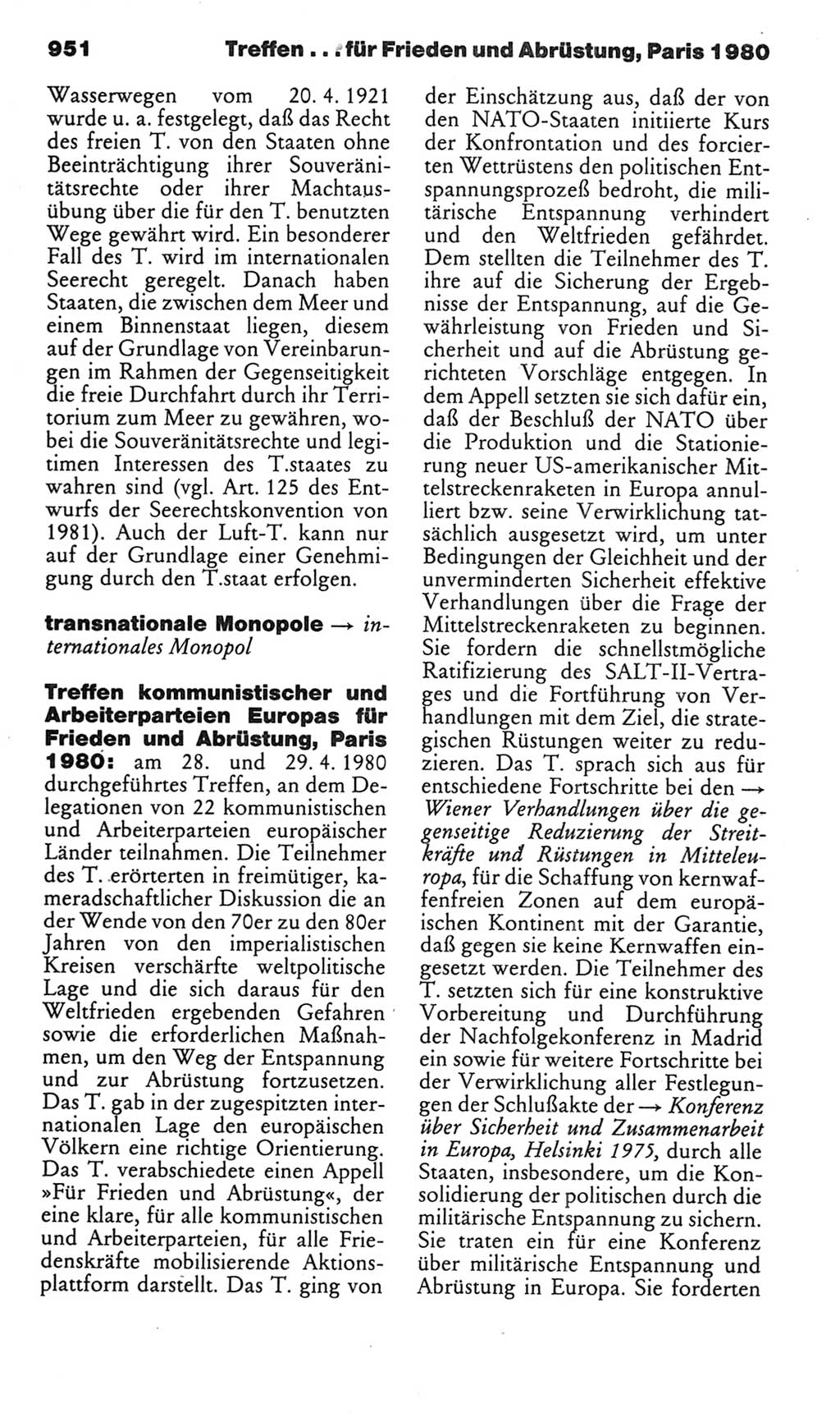 Kleines politisches Wörterbuch [Deutsche Demokratische Republik (DDR)] 1985, Seite 951 (Kl. pol. Wb. DDR 1985, S. 951)