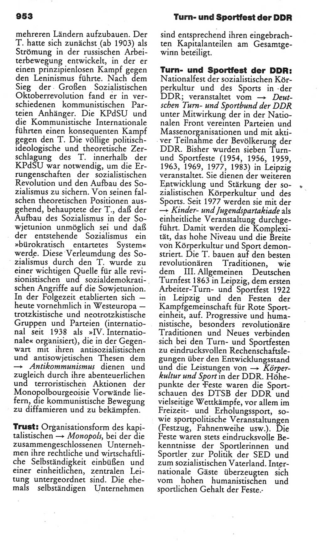 Kleines politisches Wörterbuch [Deutsche Demokratische Republik (DDR)] 1985, Seite 953 (Kl. pol. Wb. DDR 1985, S. 953)