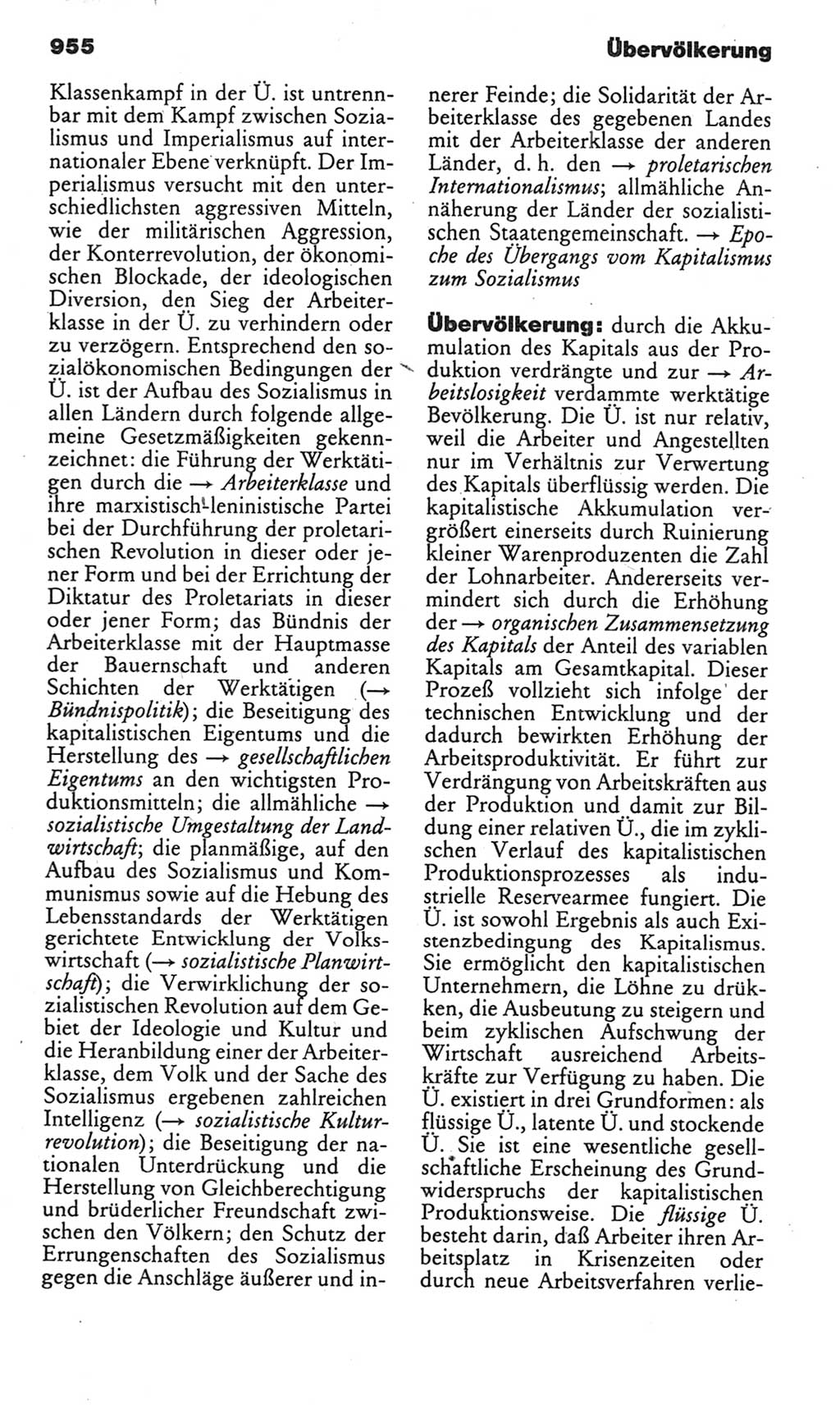 Kleines politisches Wörterbuch [Deutsche Demokratische Republik (DDR)] 1985, Seite 955 (Kl. pol. Wb. DDR 1985, S. 955)