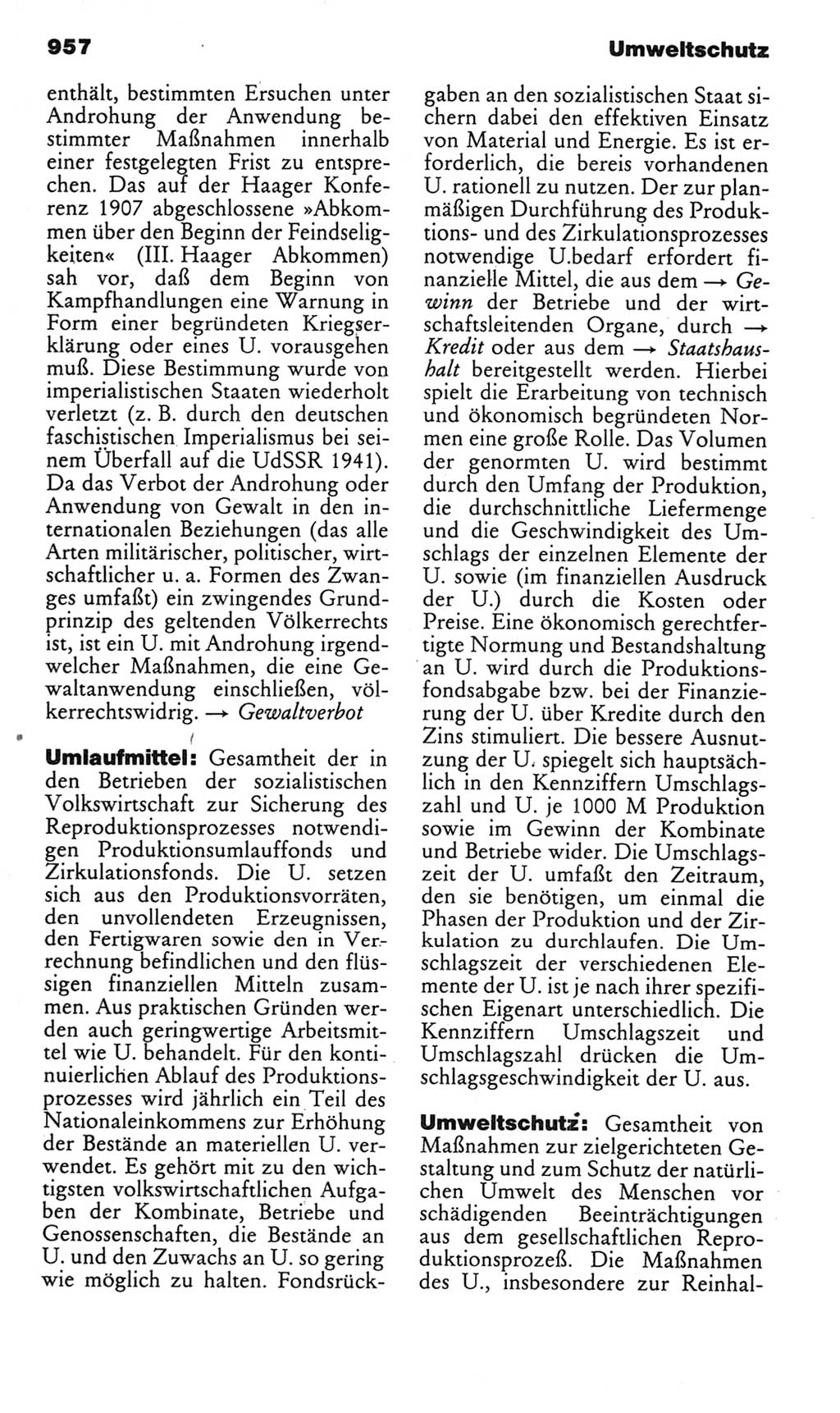 Kleines politisches Wörterbuch [Deutsche Demokratische Republik (DDR)] 1985, Seite 957 (Kl. pol. Wb. DDR 1985, S. 957)