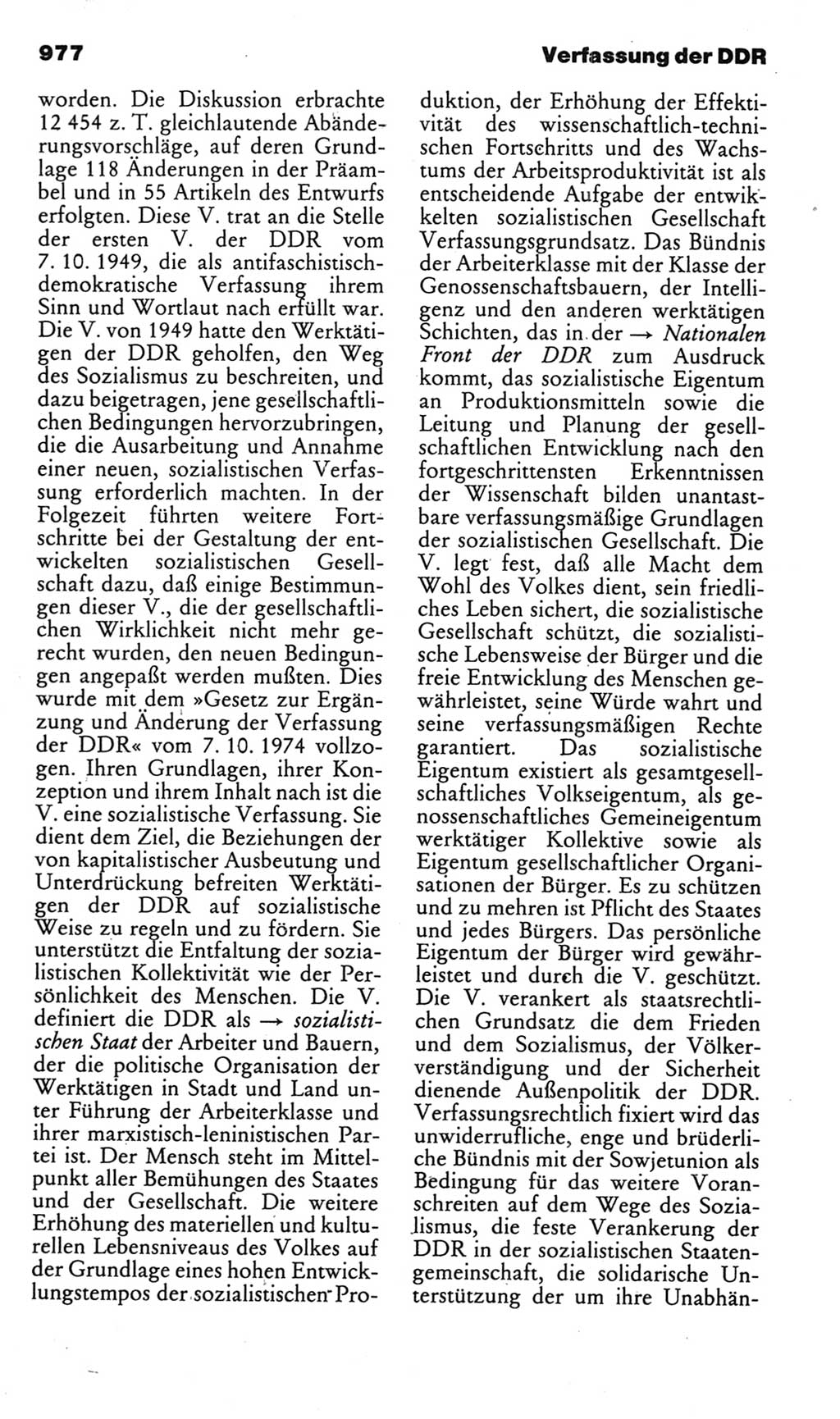 Kleines politisches Wörterbuch [Deutsche Demokratische Republik (DDR)] 1985, Seite 977 (Kl. pol. Wb. DDR 1985, S. 977)