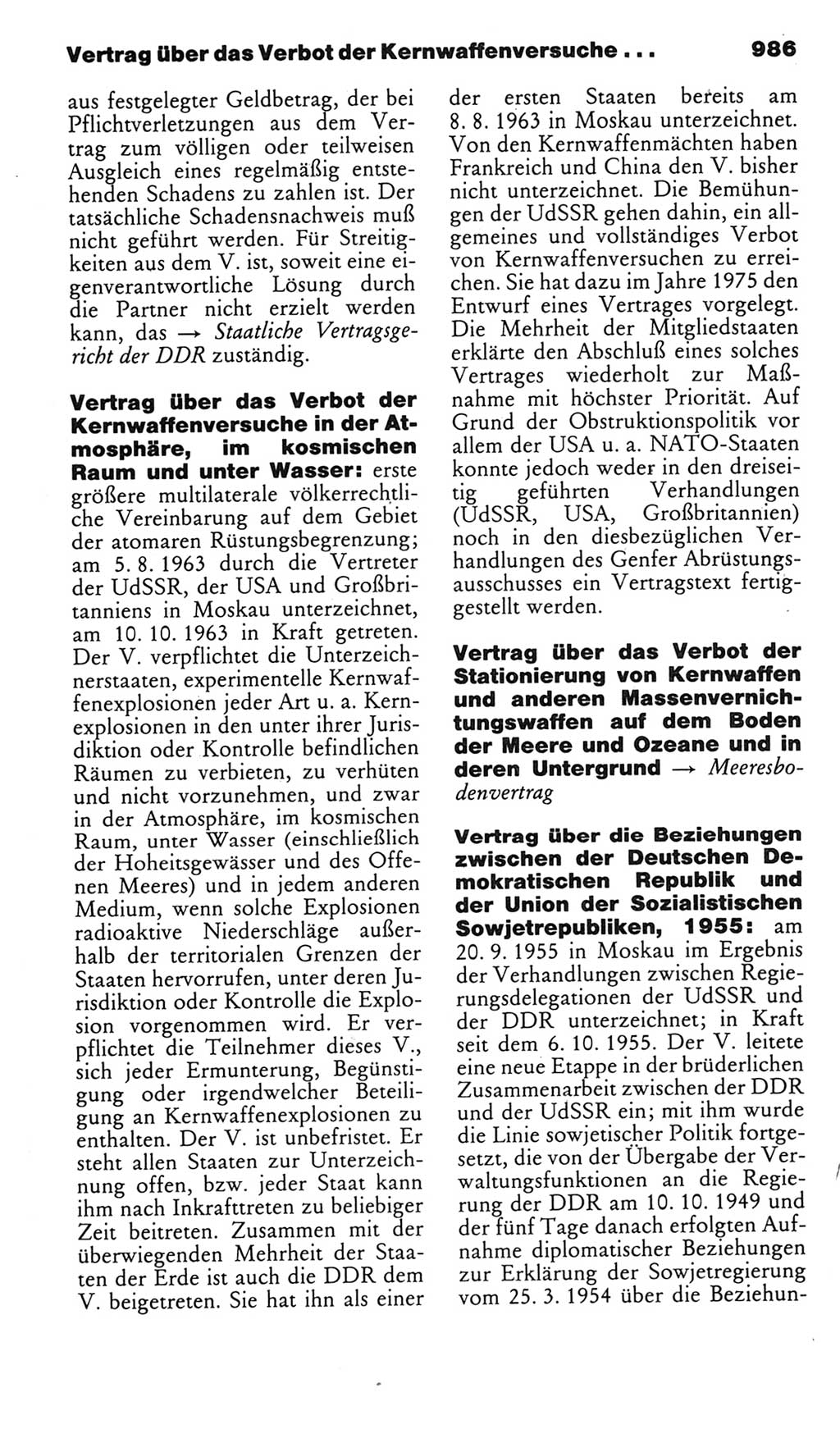 Kleines politisches Wörterbuch [Deutsche Demokratische Republik (DDR)] 1985, Seite 986 (Kl. pol. Wb. DDR 1985, S. 986)