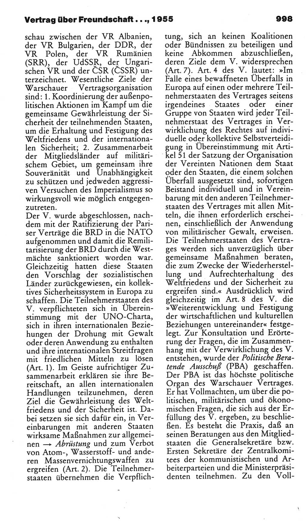 Kleines politisches Wörterbuch [Deutsche Demokratische Republik (DDR)] 1985, Seite 998 (Kl. pol. Wb. DDR 1985, S. 998)