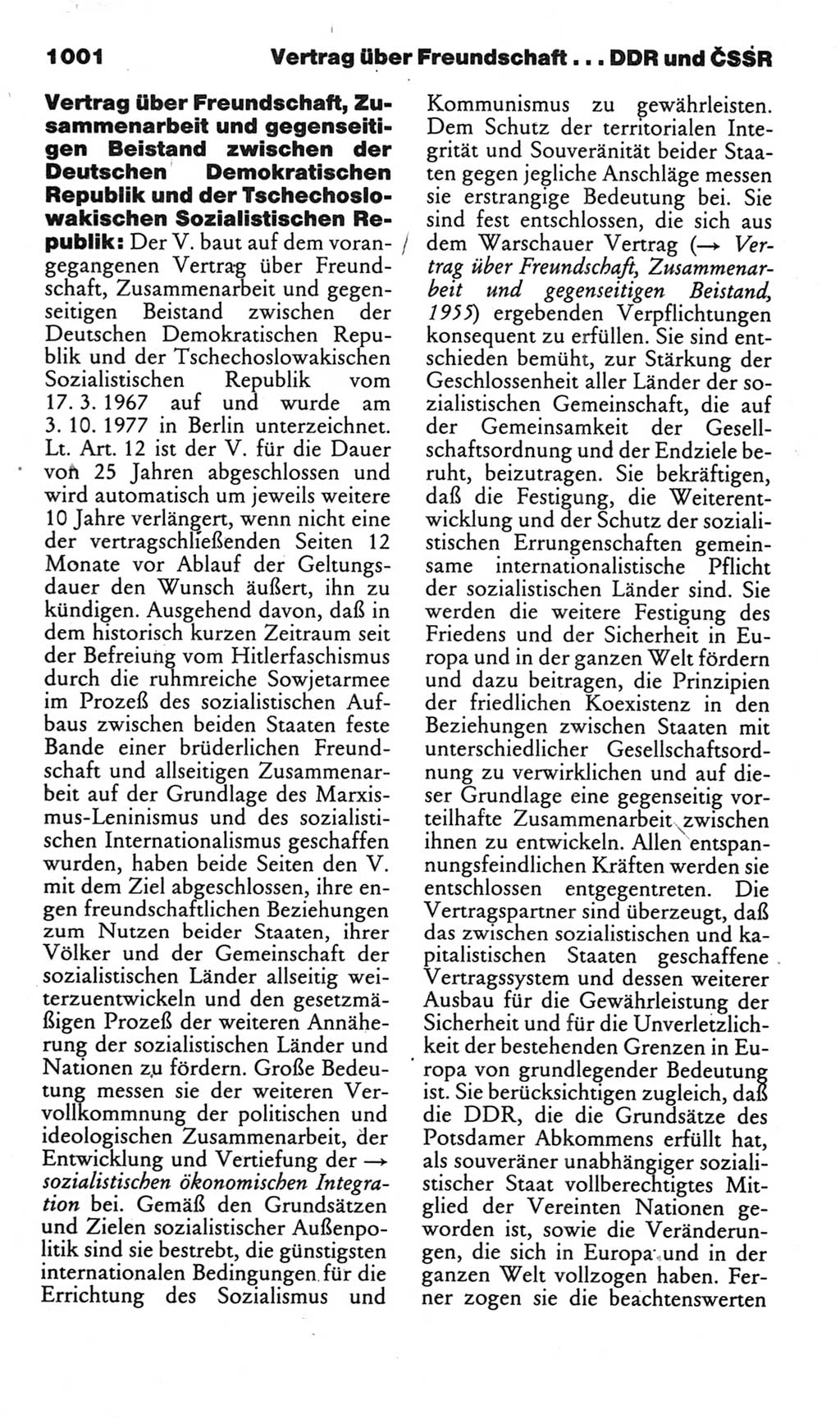 Kleines politisches Wörterbuch [Deutsche Demokratische Republik (DDR)] 1985, Seite 1001 (Kl. pol. Wb. DDR 1985, S. 1001)