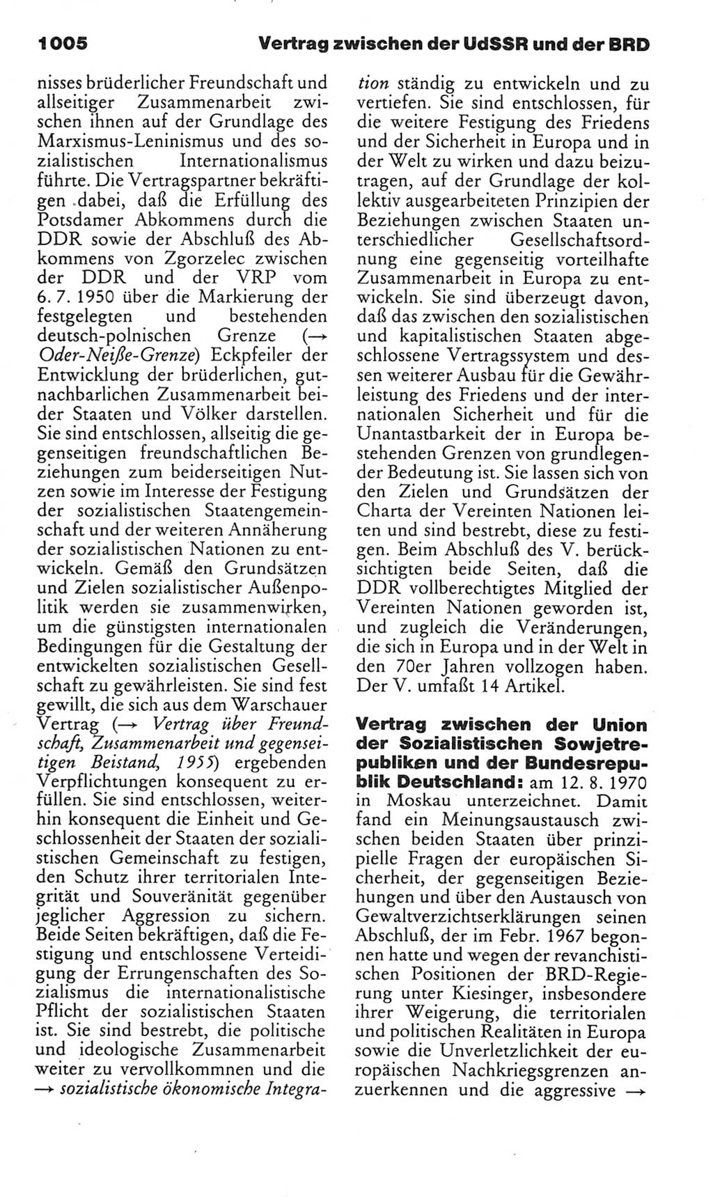 Kleines politisches Wörterbuch [Deutsche Demokratische Republik (DDR)] 1985, Seite 1005 (Kl. pol. Wb. DDR 1985, S. 1005)