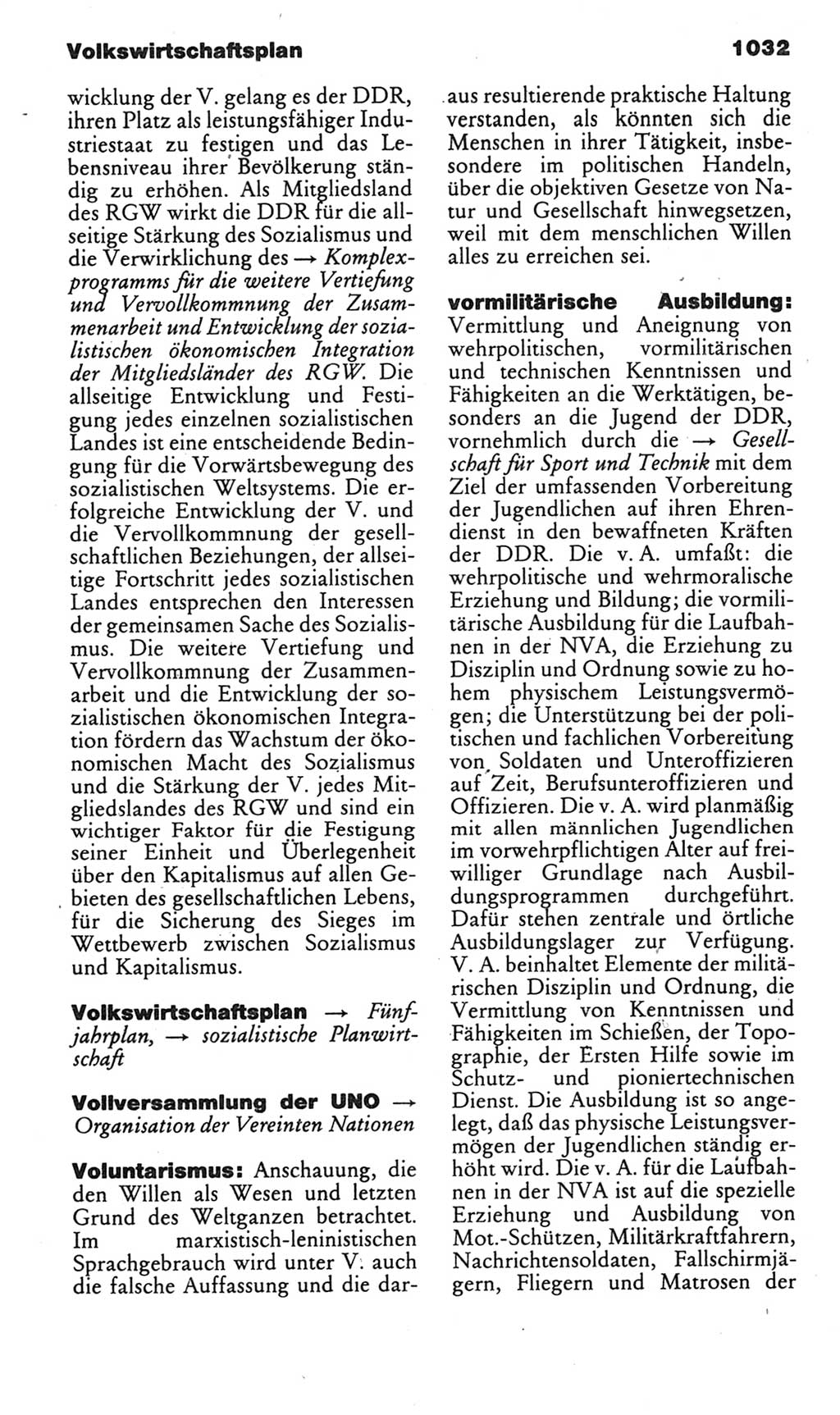 Kleines politisches Wörterbuch [Deutsche Demokratische Republik (DDR)] 1985, Seite 1032 (Kl. pol. Wb. DDR 1985, S. 1032)
