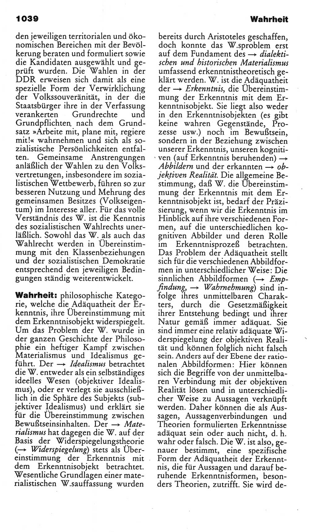 Kleines politisches Wörterbuch [Deutsche Demokratische Republik (DDR)] 1985, Seite 1039 (Kl. pol. Wb. DDR 1985, S. 1039)