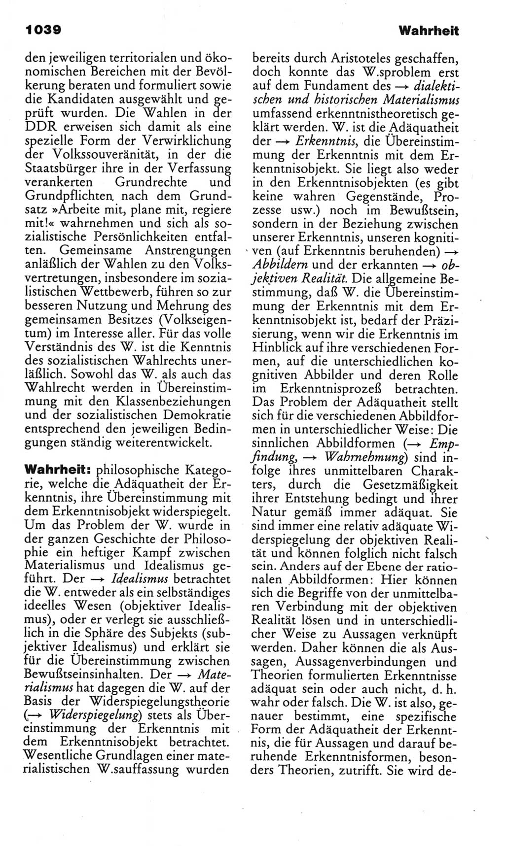 Kleines politisches Wörterbuch [Deutsche Demokratische Republik (DDR)] 1985, Seite 1039 (Kl. pol. Wb. DDR 1985, S. 1039)