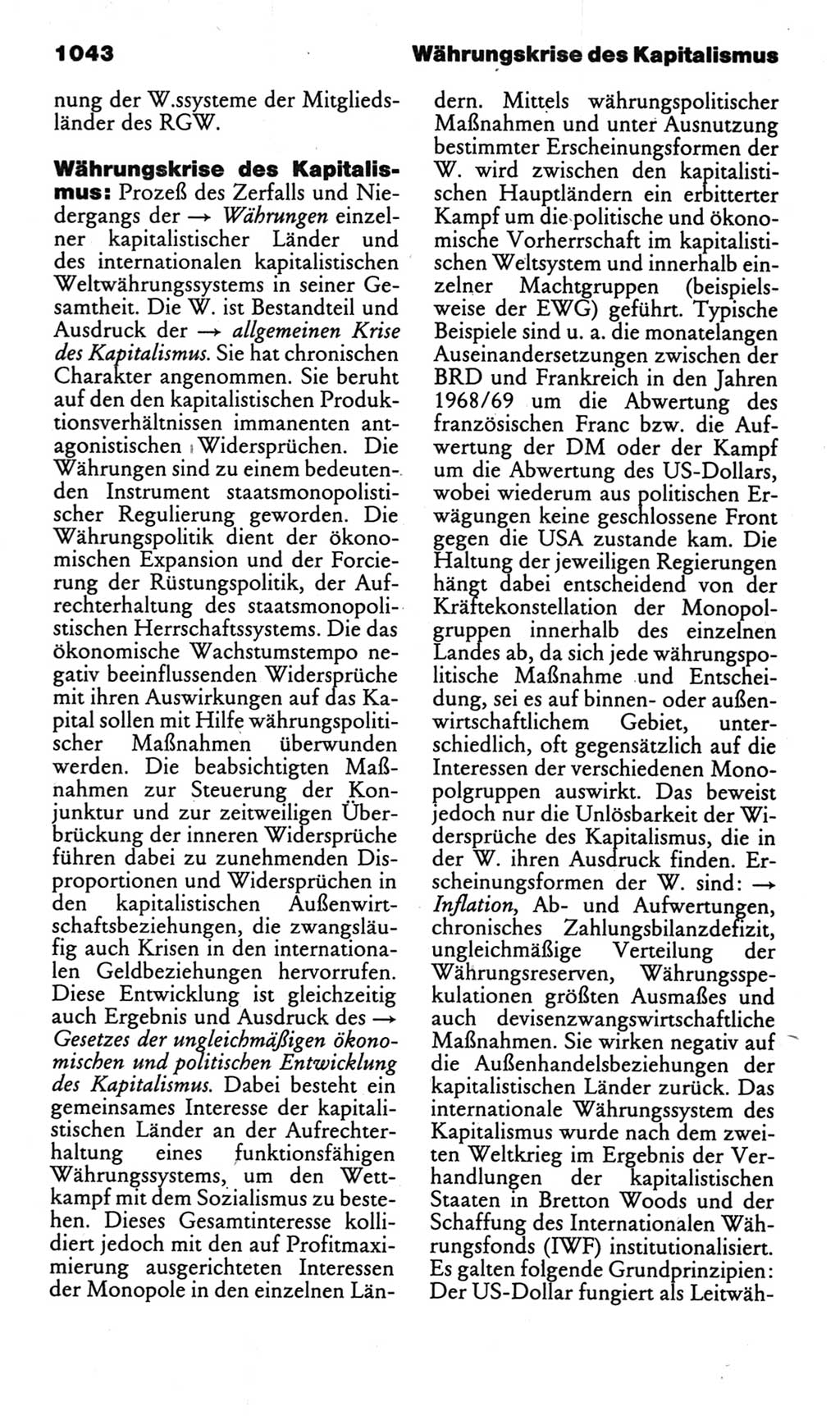 Kleines politisches Wörterbuch [Deutsche Demokratische Republik (DDR)] 1985, Seite 1043 (Kl. pol. Wb. DDR 1985, S. 1043)