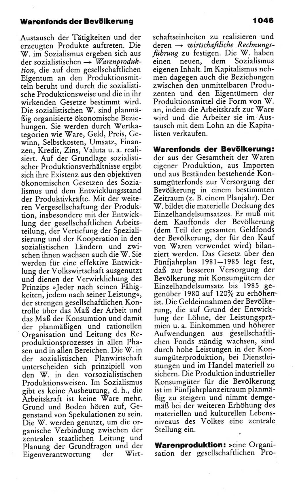 Kleines politisches Wörterbuch [Deutsche Demokratische Republik (DDR)] 1985, Seite 1046 (Kl. pol. Wb. DDR 1985, S. 1046)
