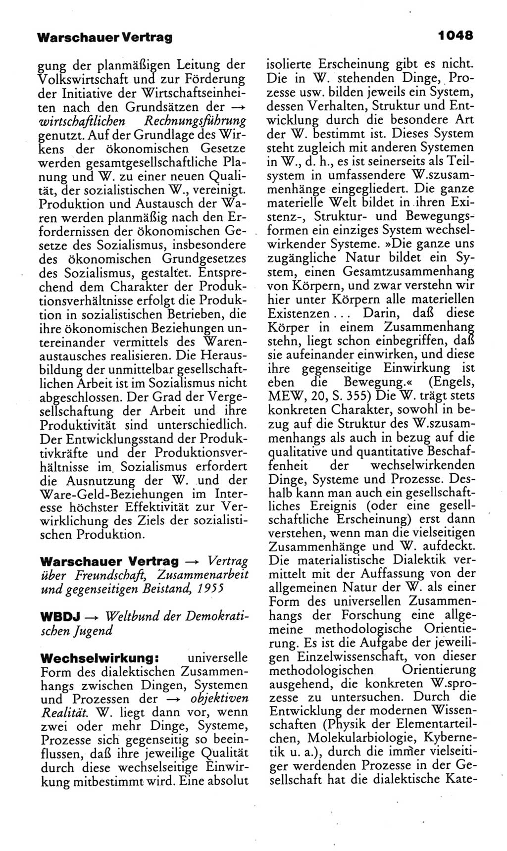 Kleines politisches Wörterbuch [Deutsche Demokratische Republik (DDR)] 1985, Seite 1048 (Kl. pol. Wb. DDR 1985, S. 1048)