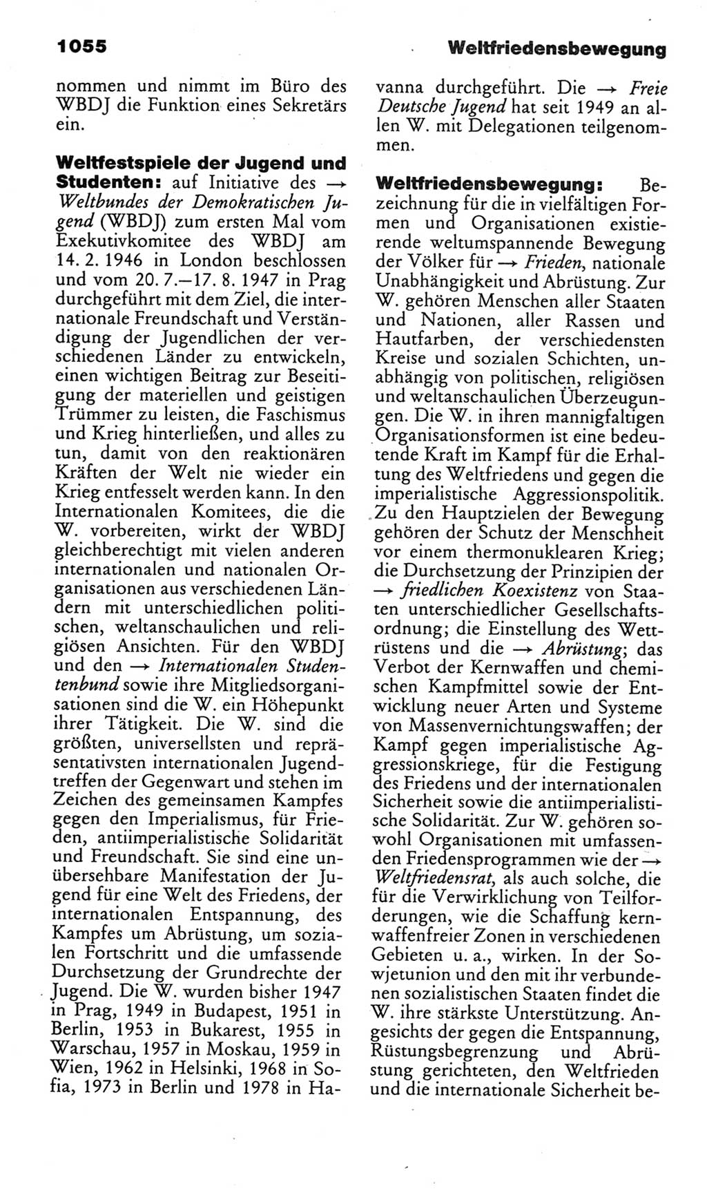 Kleines politisches Wörterbuch [Deutsche Demokratische Republik (DDR)] 1985, Seite 1055 (Kl. pol. Wb. DDR 1985, S. 1055)