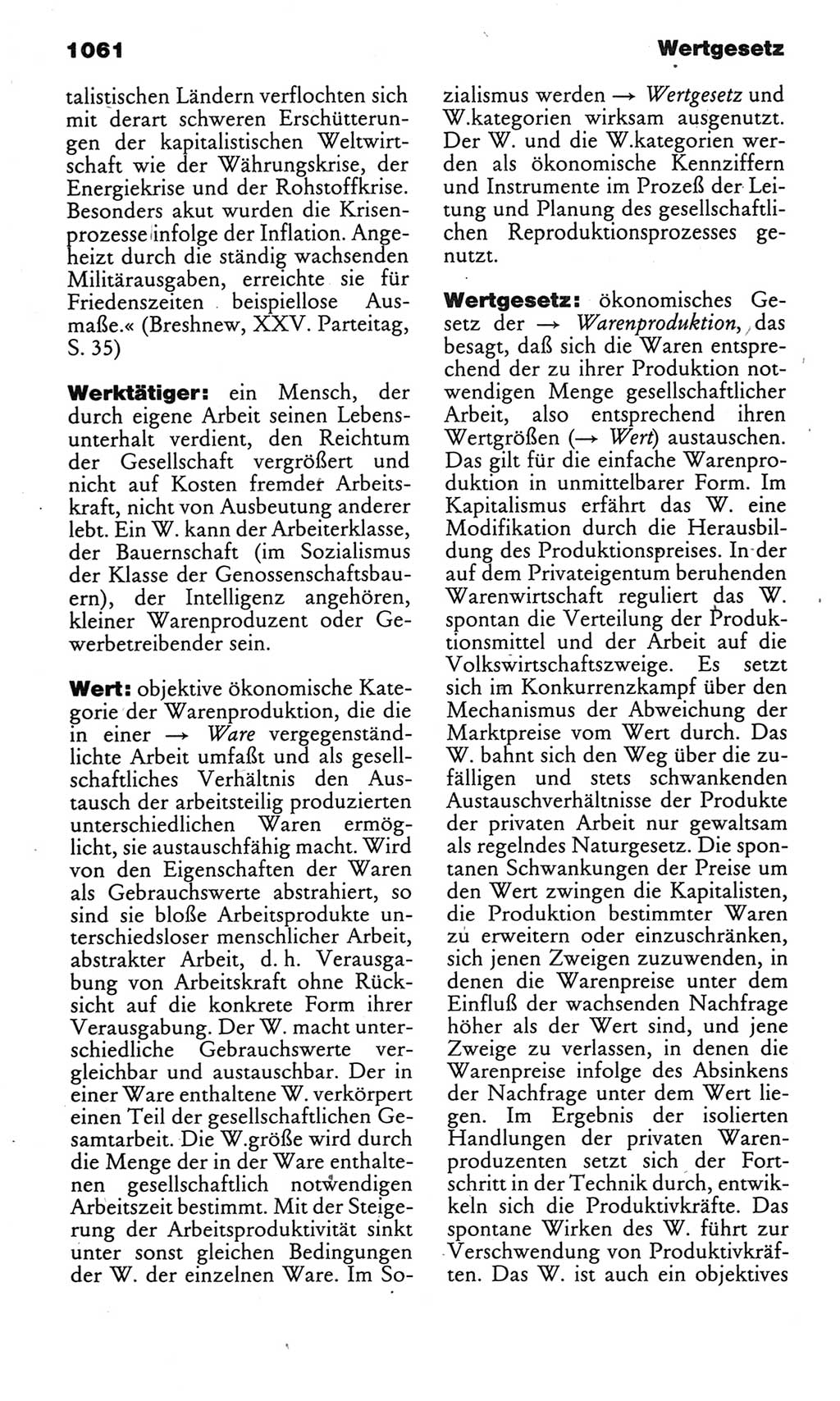 Kleines politisches Wörterbuch [Deutsche Demokratische Republik (DDR)] 1985, Seite 1061 (Kl. pol. Wb. DDR 1985, S. 1061)