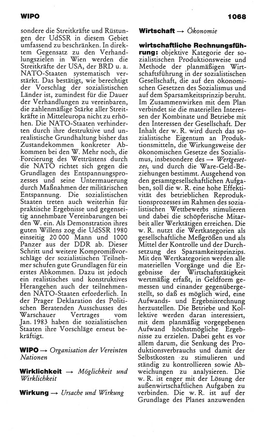 Kleines politisches Wörterbuch [Deutsche Demokratische Republik (DDR)] 1985, Seite 1068 (Kl. pol. Wb. DDR 1985, S. 1068)