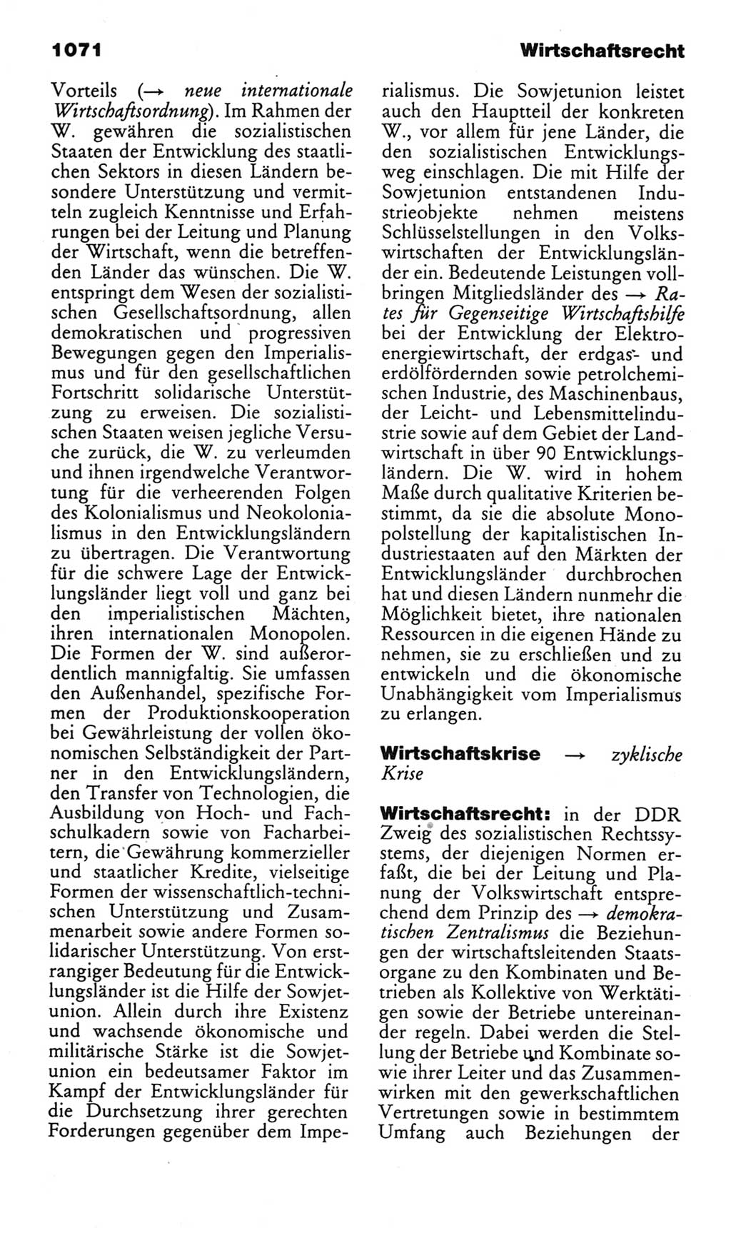 Kleines politisches Wörterbuch [Deutsche Demokratische Republik (DDR)] 1985, Seite 1071 (Kl. pol. Wb. DDR 1985, S. 1071)