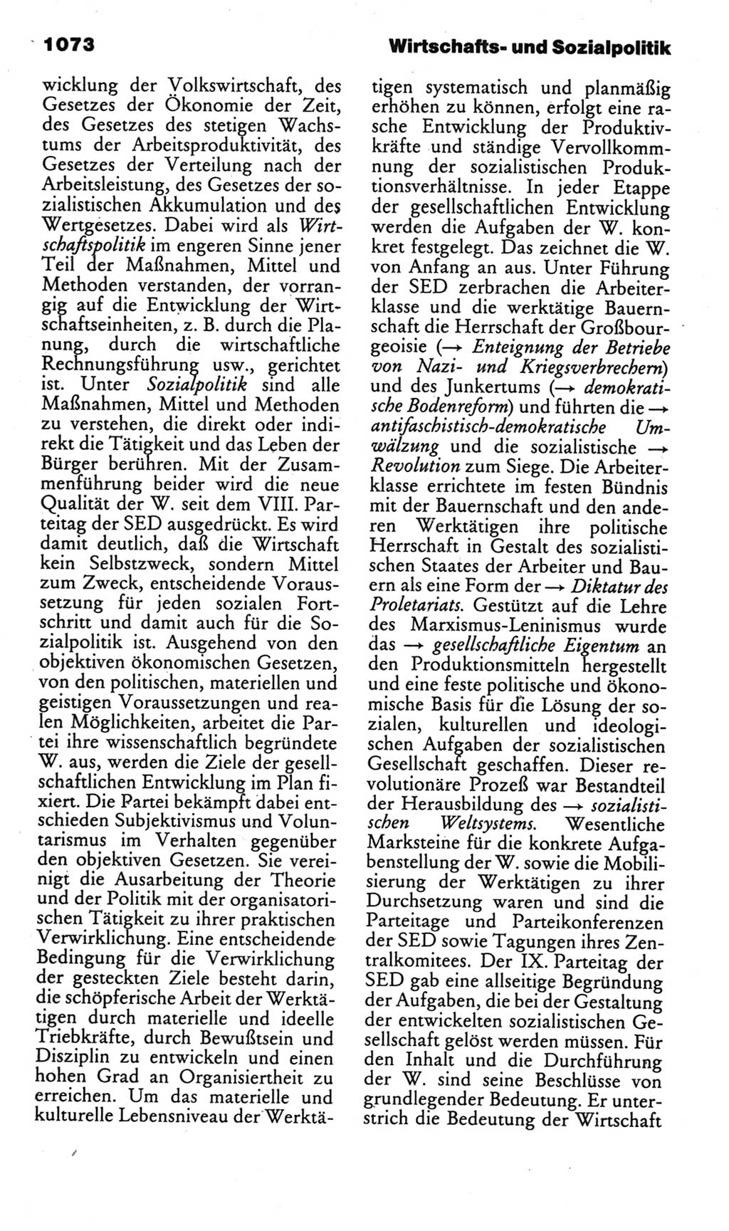 Kleines politisches Wörterbuch [Deutsche Demokratische Republik (DDR)] 1985, Seite 1073 (Kl. pol. Wb. DDR 1985, S. 1073)