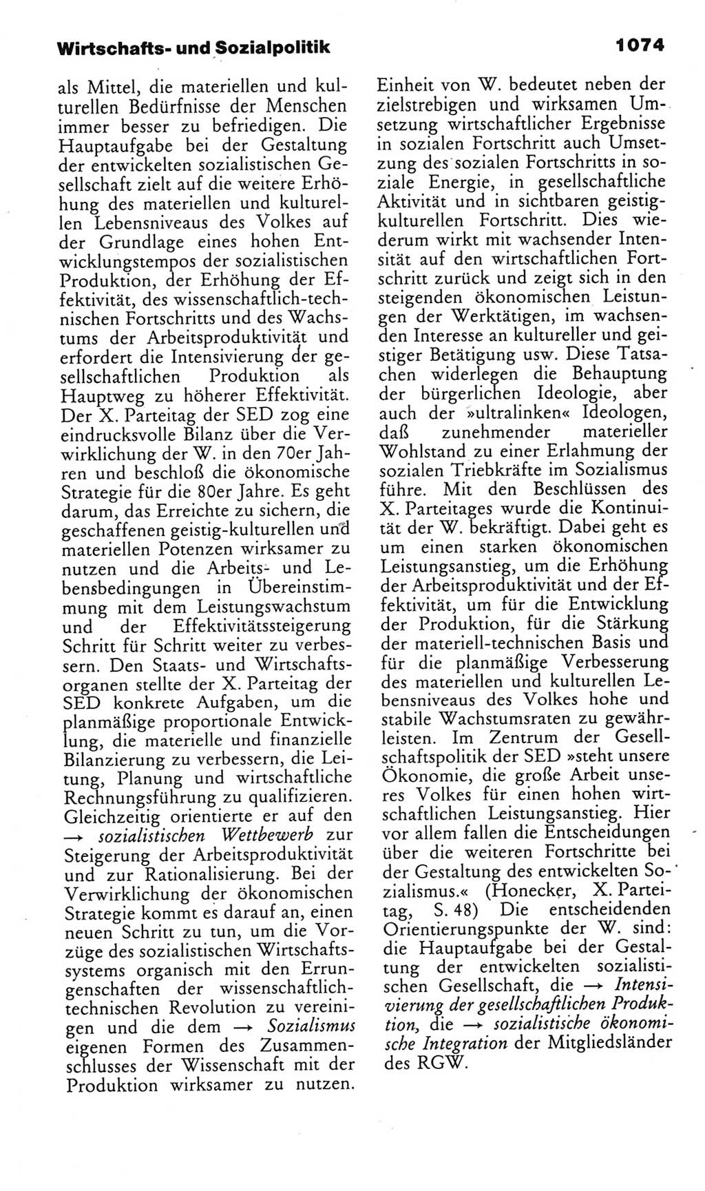 Kleines politisches Wörterbuch [Deutsche Demokratische Republik (DDR)] 1985, Seite 1074 (Kl. pol. Wb. DDR 1985, S. 1074)