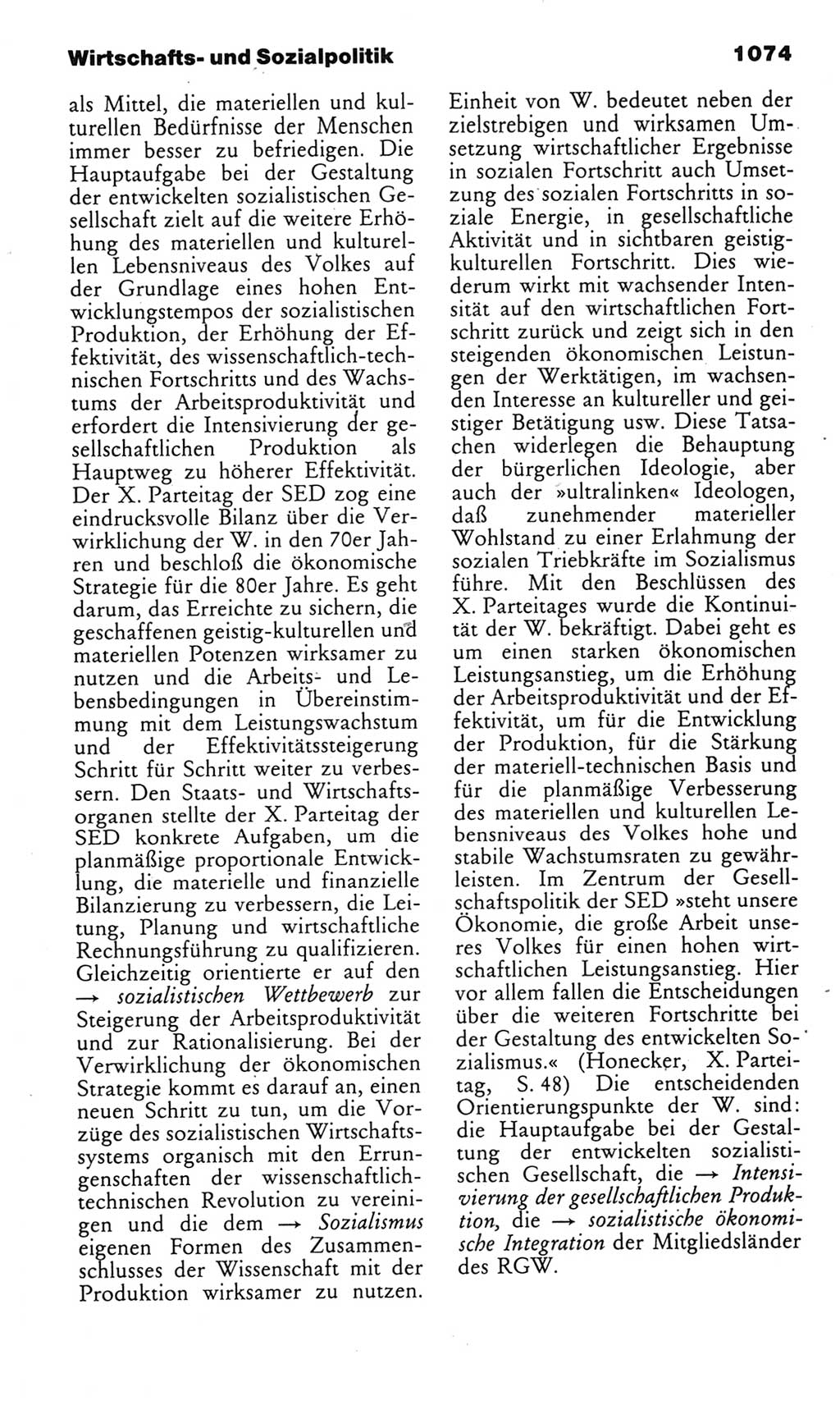 Kleines politisches Wörterbuch [Deutsche Demokratische Republik (DDR)] 1985, Seite 1074 (Kl. pol. Wb. DDR 1985, S. 1074)