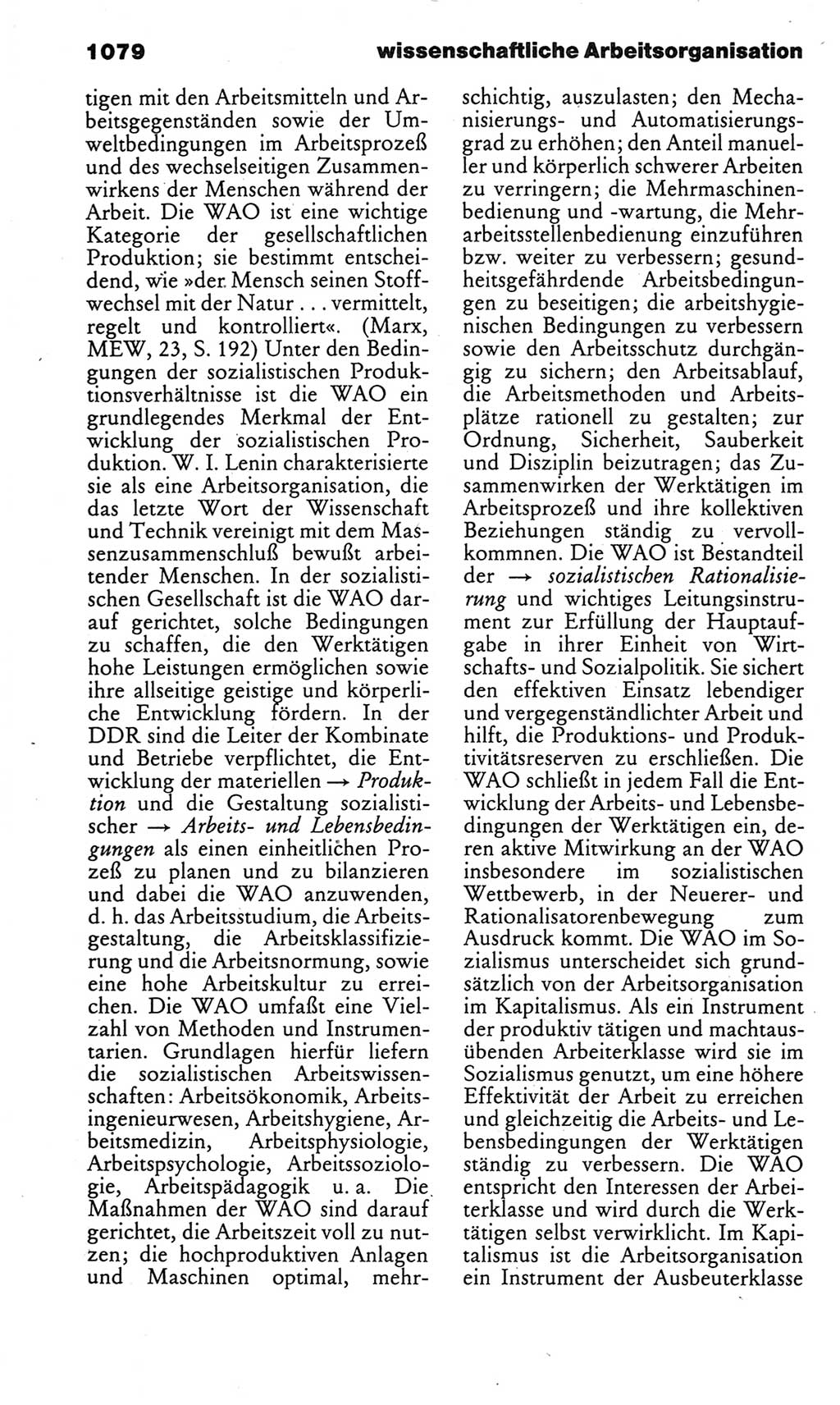 Kleines politisches Wörterbuch [Deutsche Demokratische Republik (DDR)] 1985, Seite 1079 (Kl. pol. Wb. DDR 1985, S. 1079)
